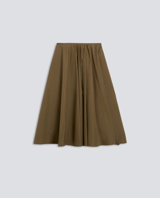 GONNA IN POPELINE COTONE-MILITARE-MILITARY-MILITAR-MILITAR-MILITAIRE