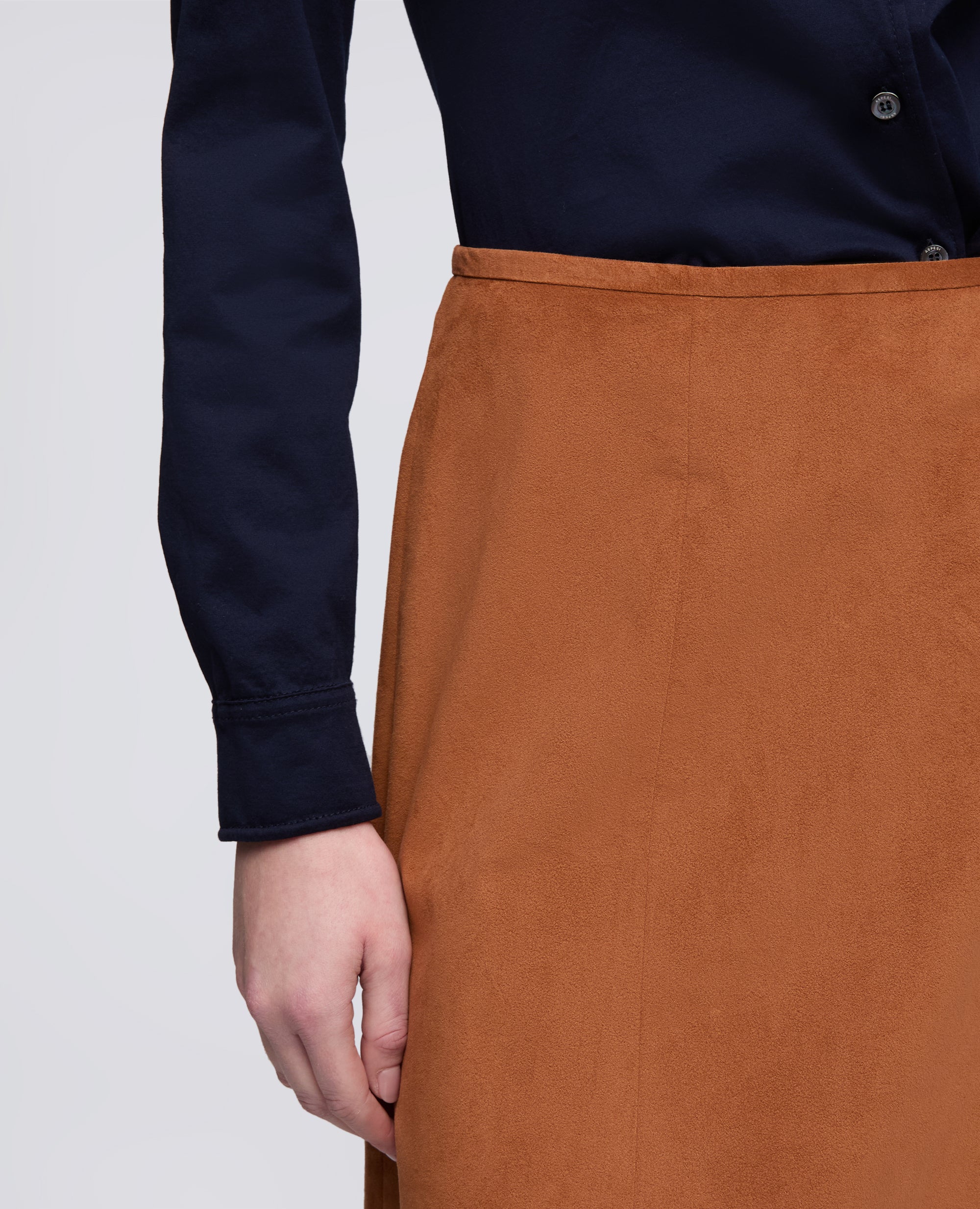 GONNA IN ALCANTARA ® ORIGINALE-RUGGINE-RUST ORANGE-AXIDO-ROSTORANGE-ROUILLE