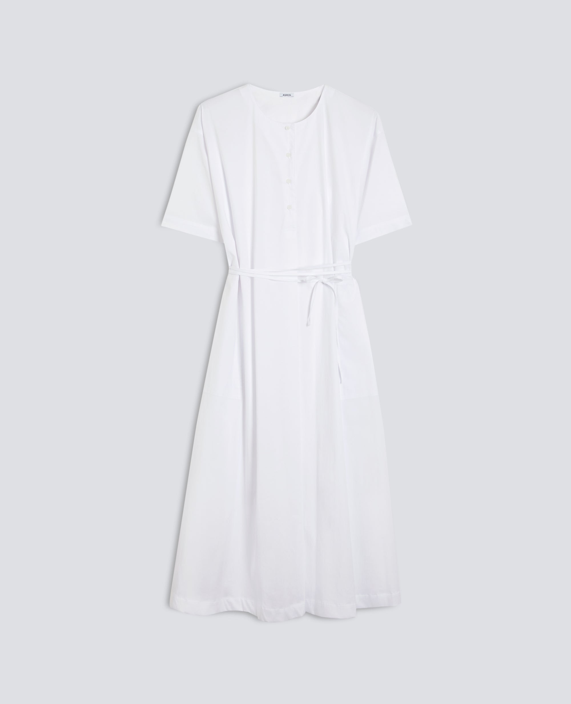 ABITO IN POPELINE DI COTONE NYLON STRETCH-BIANCO-WHITE-BLANCO-WEISS-BLANC