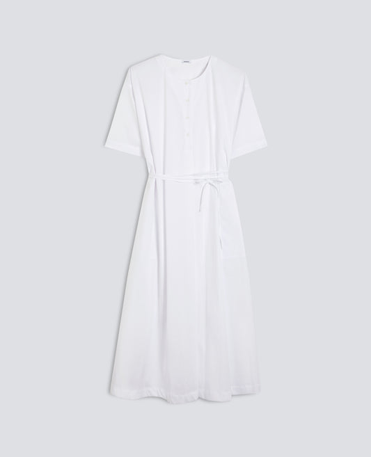 ABITO IN POPELINE DI COTONE NYLON STRETCH-BIANCO-WHITE-BLANCO-WEISS-BLANC