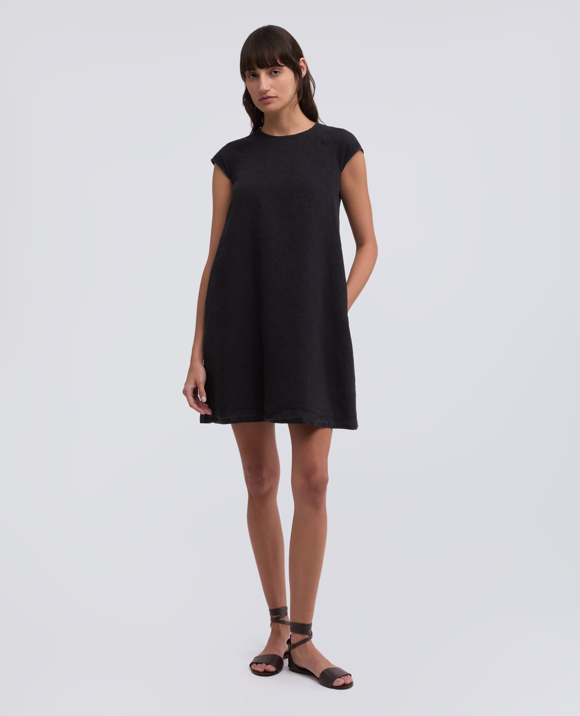 ABITO IN LINO FIAMMATO COMPATTO TINTO CAPO-NAVY-NAVY-AZUL MARINO-NAVY-NAVY