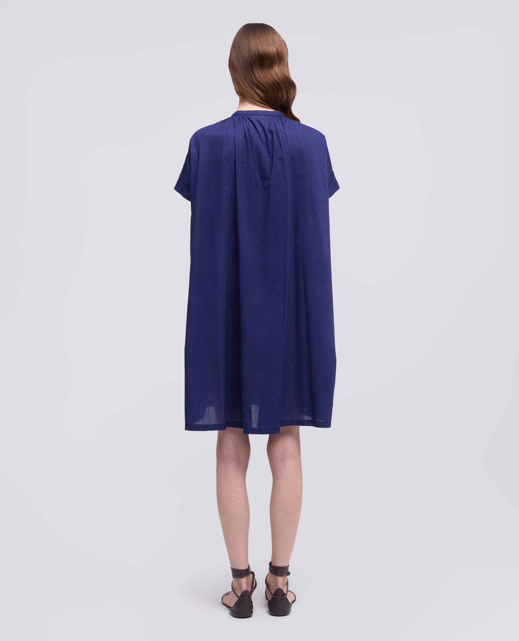 ABITO IN MUSSOLA DI COTONE-BLUETTE-LIGHT BLUE-AZUL CLARO-HELLBLAU-BLEU