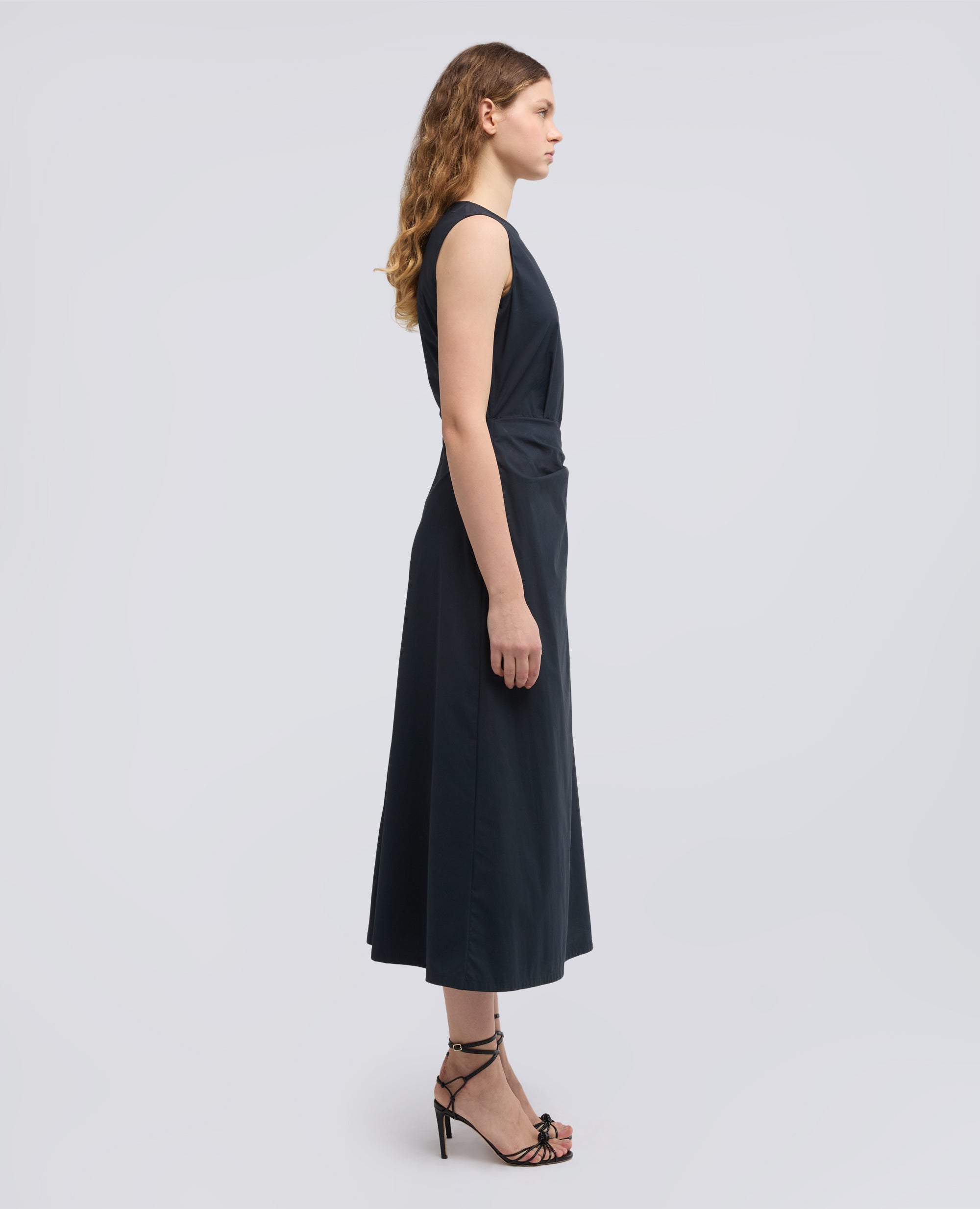 ABITO IN POPELINE DI COTONE NYLON STRETCH-NAVY-NAVY-AZUL MARINO-NAVY-NAVY