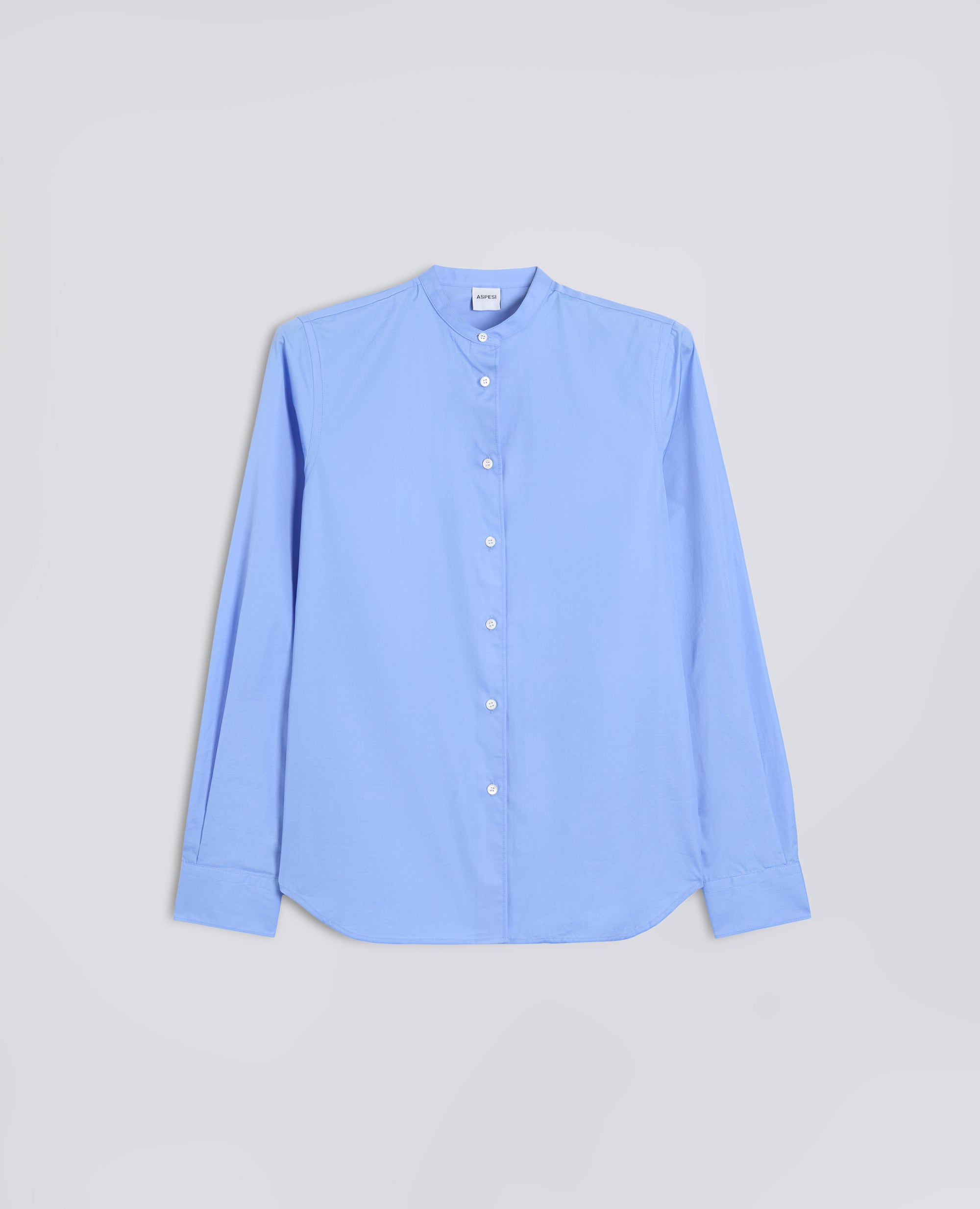 CAMICIA CLASSICA IN POPELINE DI COTONE-AZZURRO-SKY BLUE-AZUL CLARO-HIMMELBLAU-BLEU CIEL