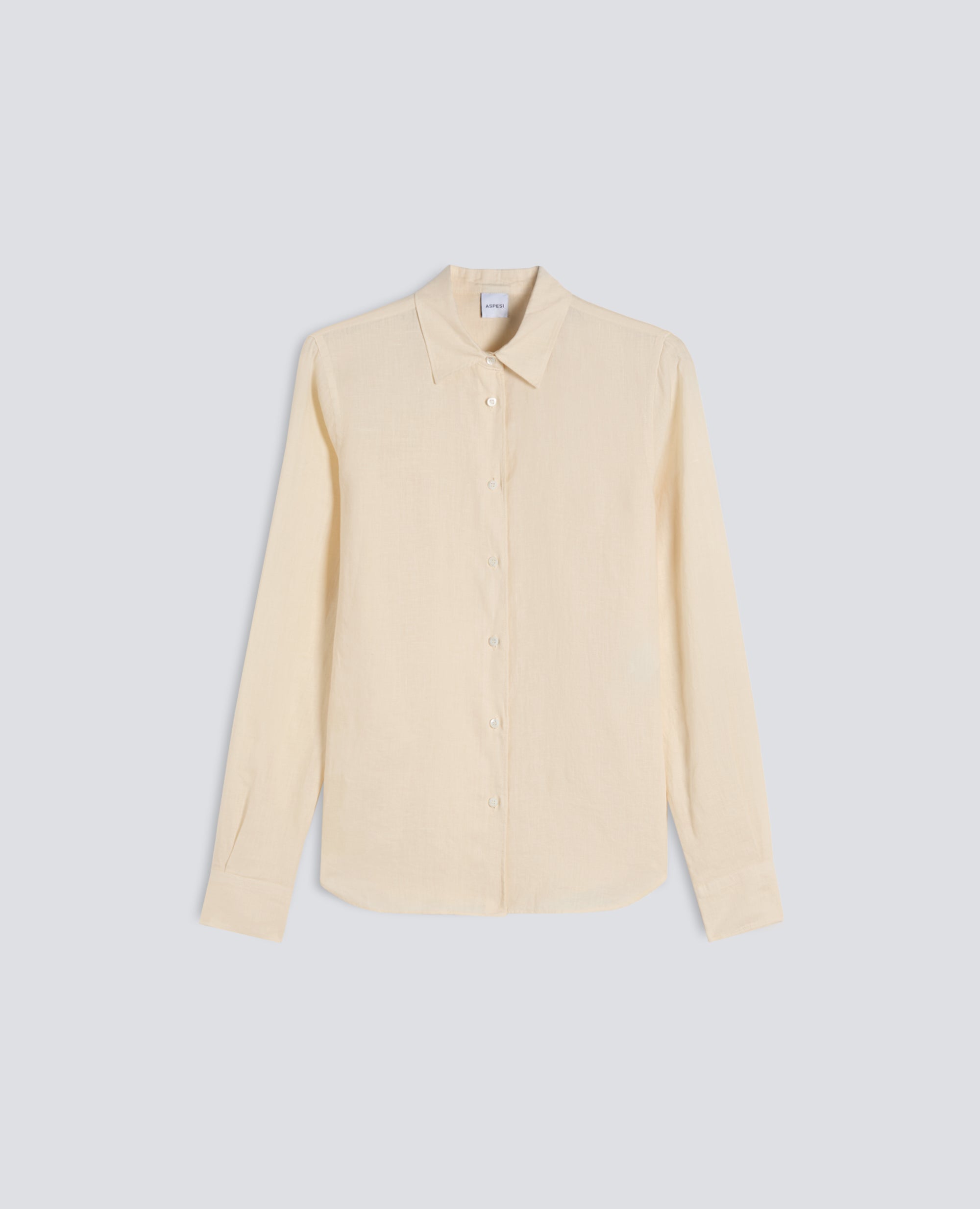 CAMICIA CLASSICA IN LINO-NATURALE-NATURAL-NATURAL-NATURLICH-NATUREL