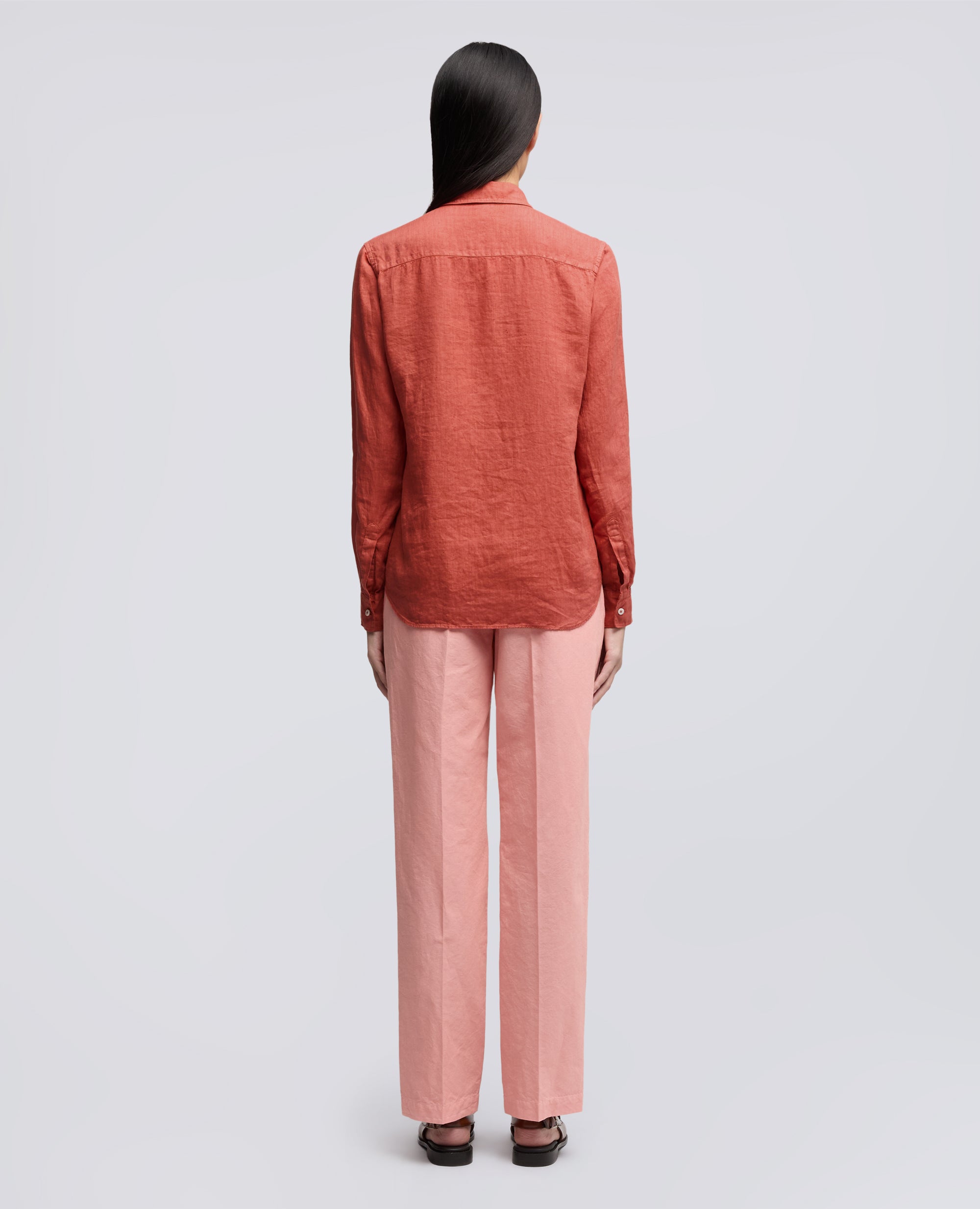 CAMICIA CLASSICA IN LINO-ARRAGOSTA-ARRAGOSTA-ARRAGOSTA-ARRAGOSTA-ARRAGOSTA