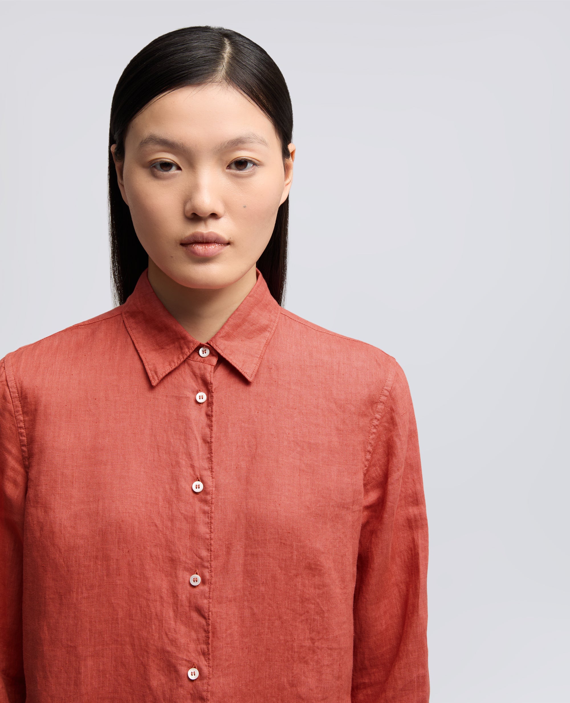 CAMICIA CLASSICA IN LINO-ARRAGOSTA-ARRAGOSTA-ARRAGOSTA-ARRAGOSTA-ARRAGOSTA