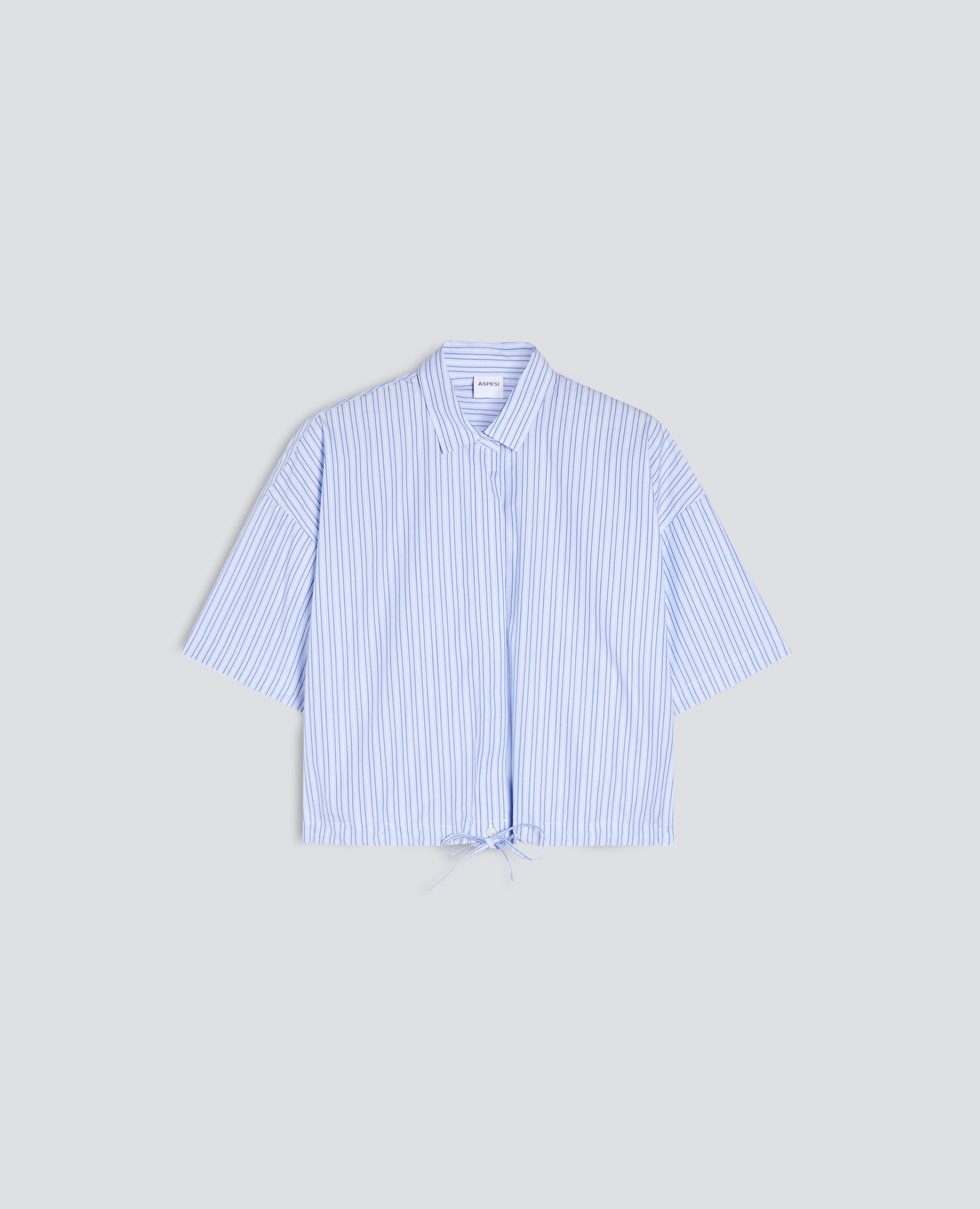 CAMICIA IN POPELINE DI COTONE-RIGA BLU-BLUE STRIPE-RAYA AZUL OSCURO-BLAUE STREIFEN-RAYURES BLEUES