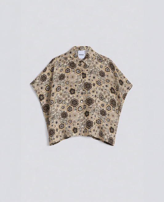 CAMICIA IN CREPE DE CHINE SETA-NATURALE-NATURAL-NATURAL-NATURLICH-NATUREL