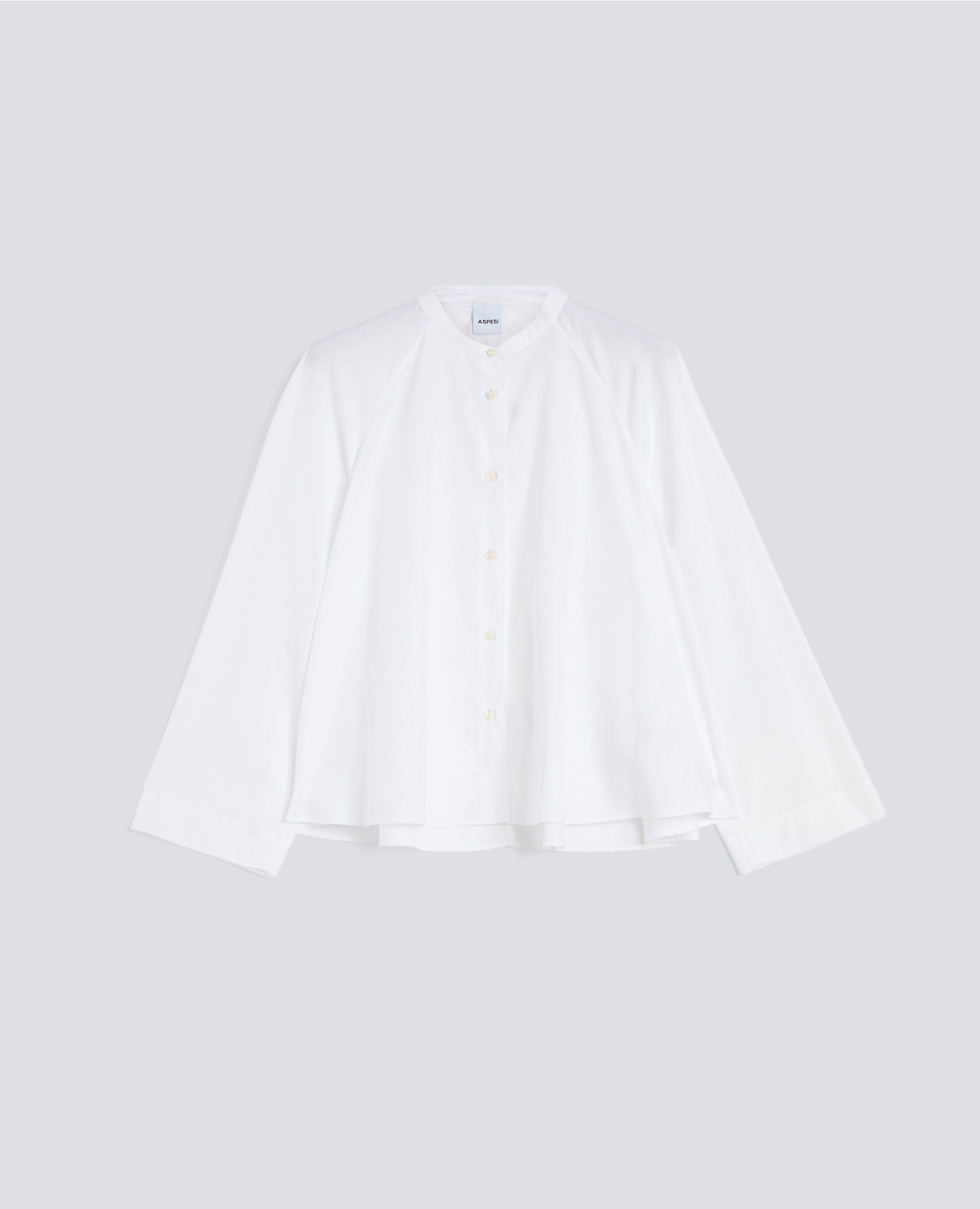 CAMICIA IN POPELINE DI COTONE-BIANCO-WHITE-BLANCO-WEISS-BLANC