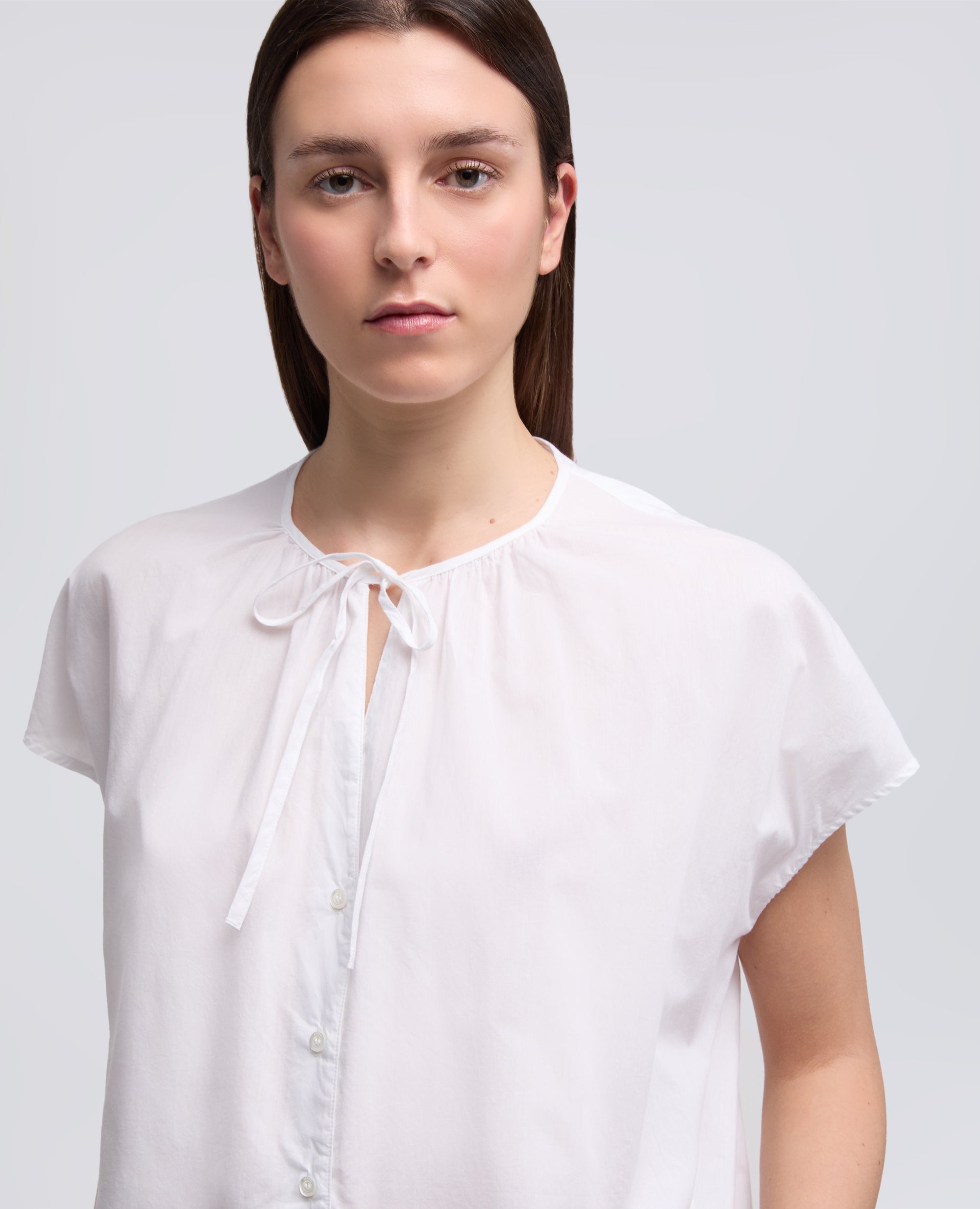 CAMICIA IN MUSSOLA DI COTONE-BIANCO-WHITE-BLANCO-WEISS-BLANC