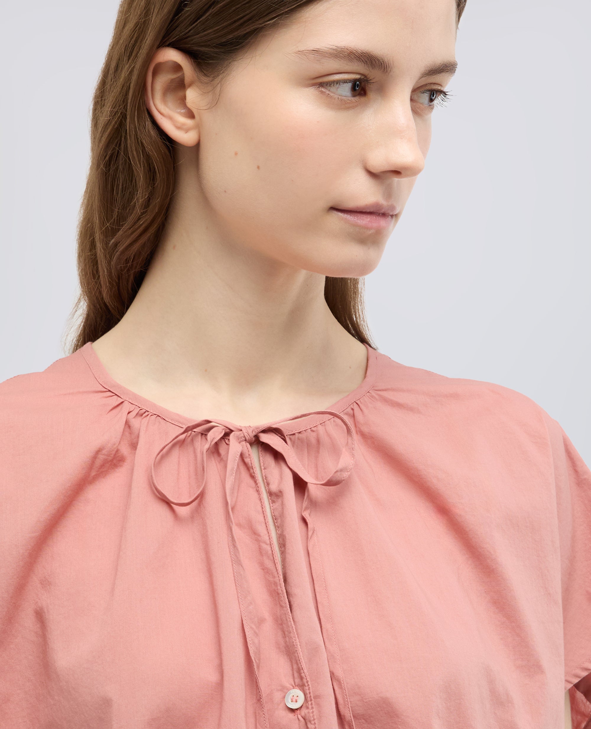 CAMICIA IN MUSSOLA DI COTONE-ROSA-PINK-ROSA-ROSA-ROSE