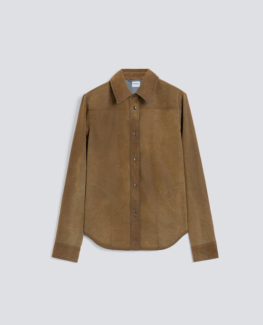 CAMICIA IN CHAMBRAY FLOCCATO EFFETTO PELLE-CHAMBRAY FLOCCATO-CHAMBRAY FLOCCATO-CHAMBRAY FLOCCATO-CHAMBRAY FLOCCATO-CHAMBRAY FLOCCATO