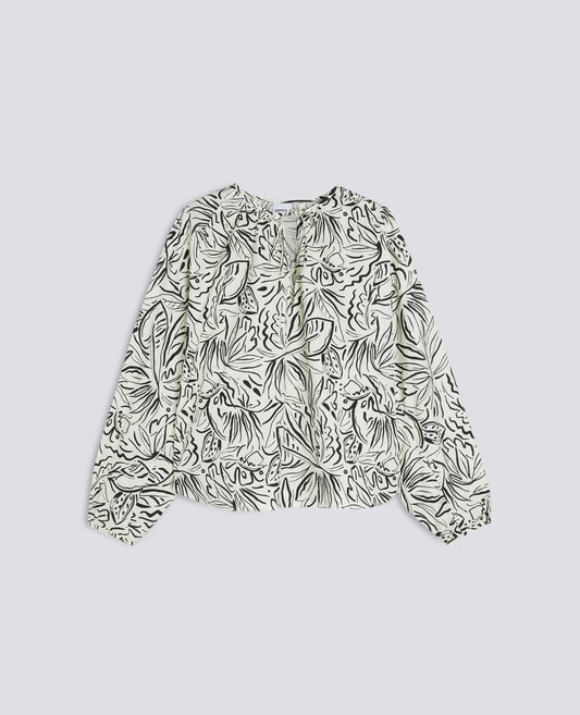 TOP IN POPELINE DI COTONE STAMPA PASSION FRUIT-STAMPA NATURALE-STAMPA NATURALE-STAMPA NATURALE-STAMPA NATURALE-STAMPA NATURALE