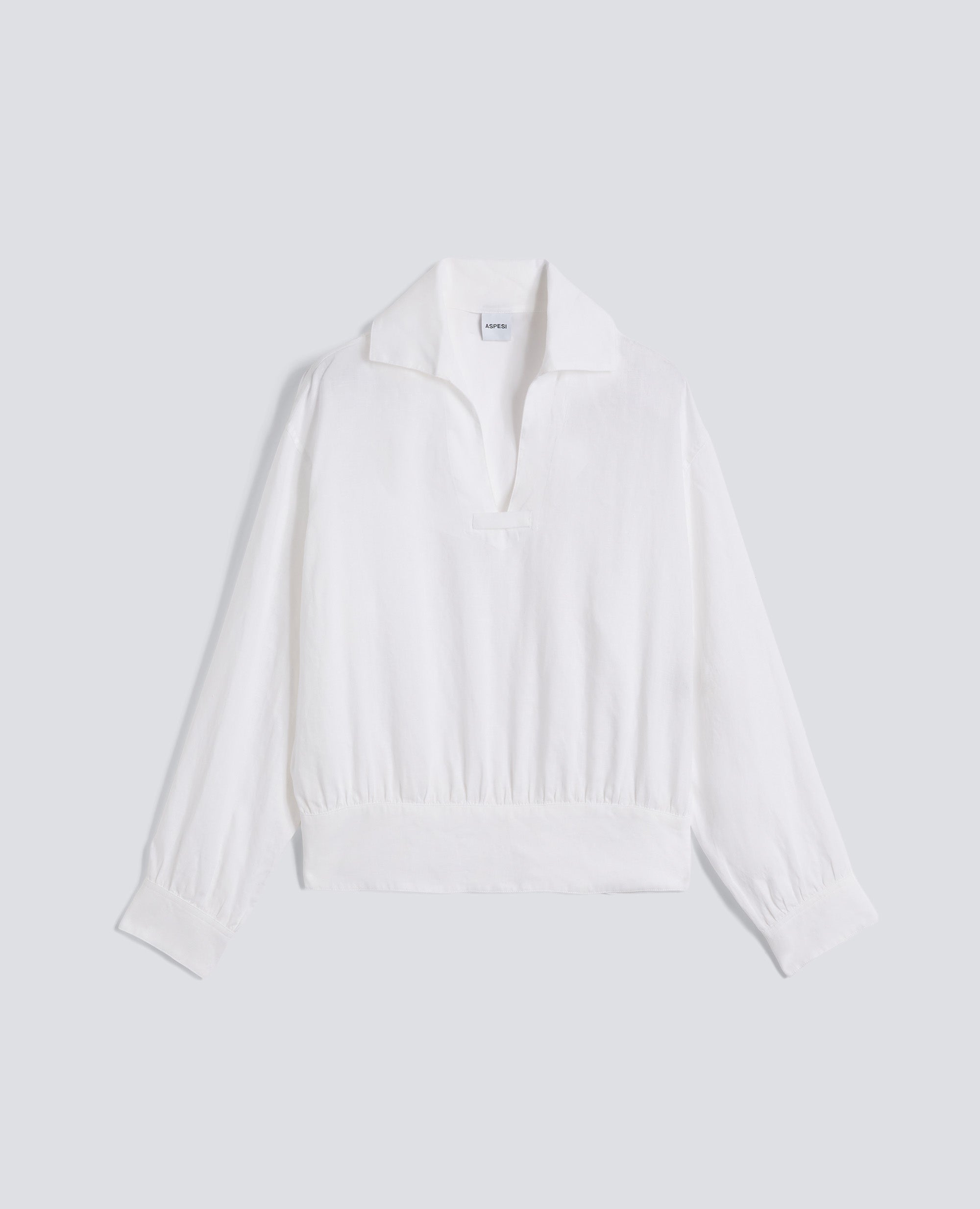 CAMICIA IN LINO LEGGERO TINTO CAPO-BIANCO-WHITE-BLANCO-WEISS-BLANC