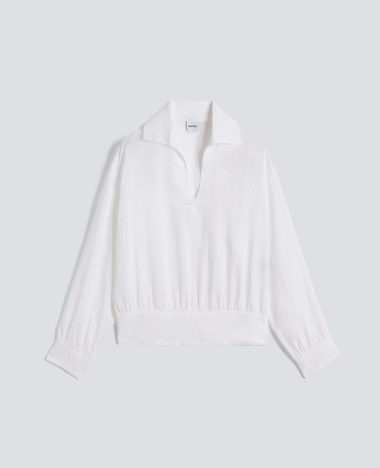 CAMICIA IN LINO LEGGERO TINTO CAPO-BIANCO-WHITE-BLANCO-WEISS-BLANC