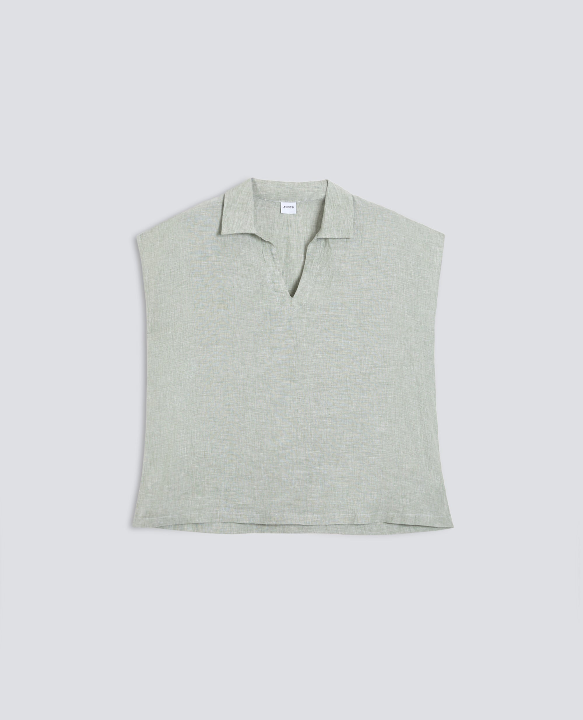 TOP IN LINO DELAVE-SALVIA-SAGE GREEN-ARENA-SALBEIGRUN-SAUGE