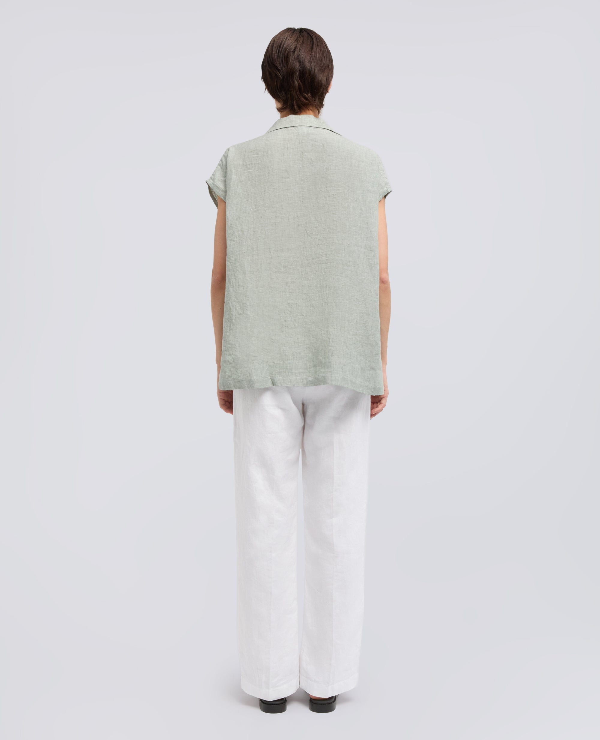 TOP IN LINO DELAVE-SALVIA-SAGE GREEN-ARENA-SALBEIGRUN-SAUGE