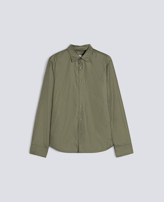 CAMICIA IMBOTTITA IN NYLON LEGGERO-OLIVA-OLIVE-OLIVA-OLIVEGRUN-VERT OLIVE