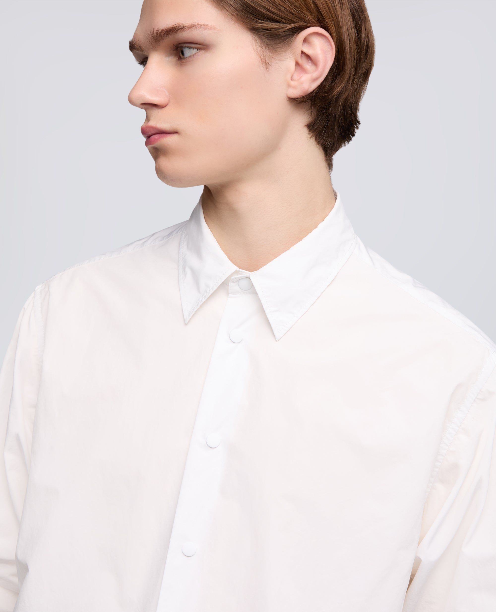 CAMICIA IN POLIESTERE E NYLON WATER REPELLENT-BIANCO-WHITE-BLANCO-WEISS-BLANC