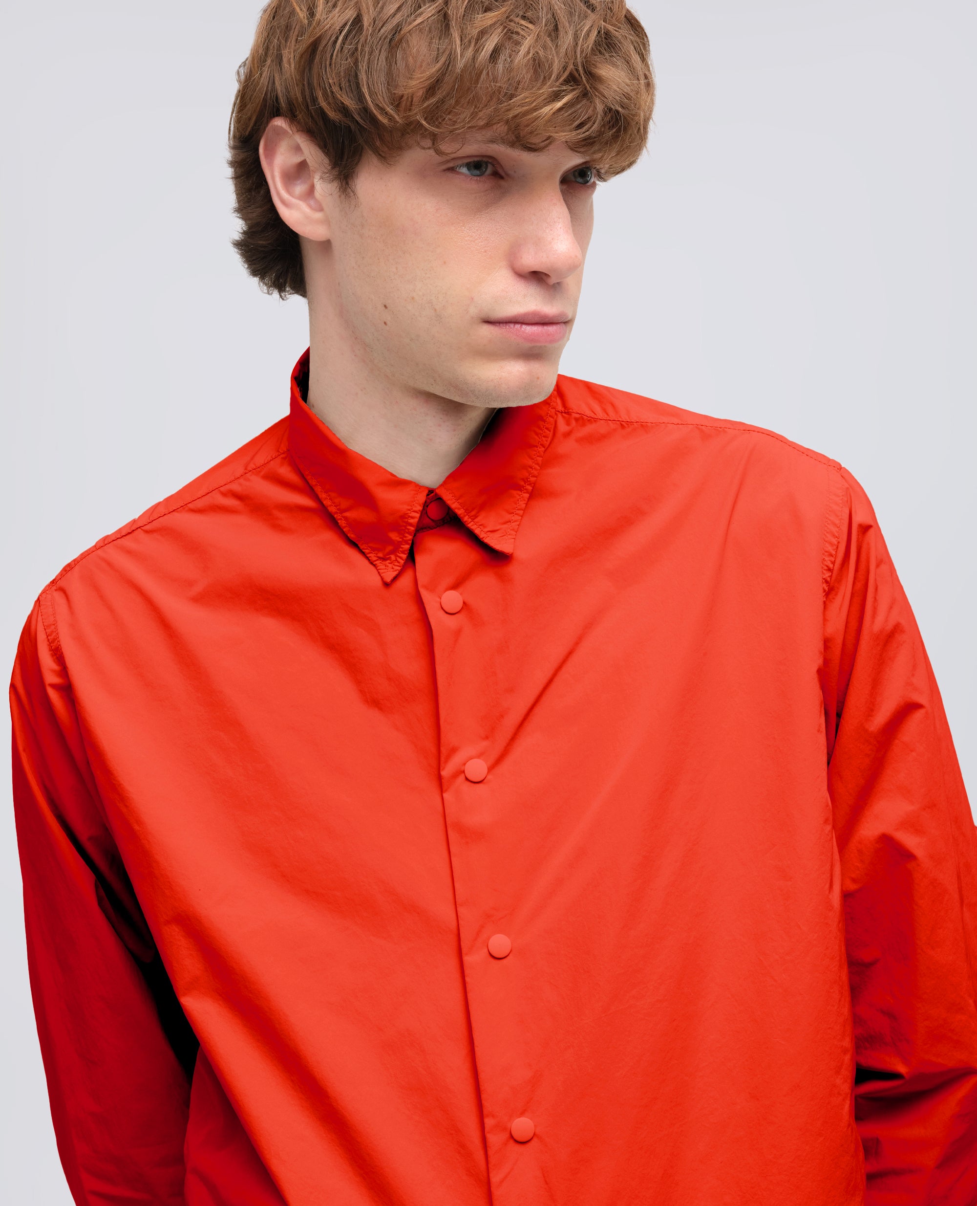CAMICIA IN POLIESTERE E NYLON WATER REPELLENT-CORALLO-CORAL-CORAL-KORALLE-CORAIL