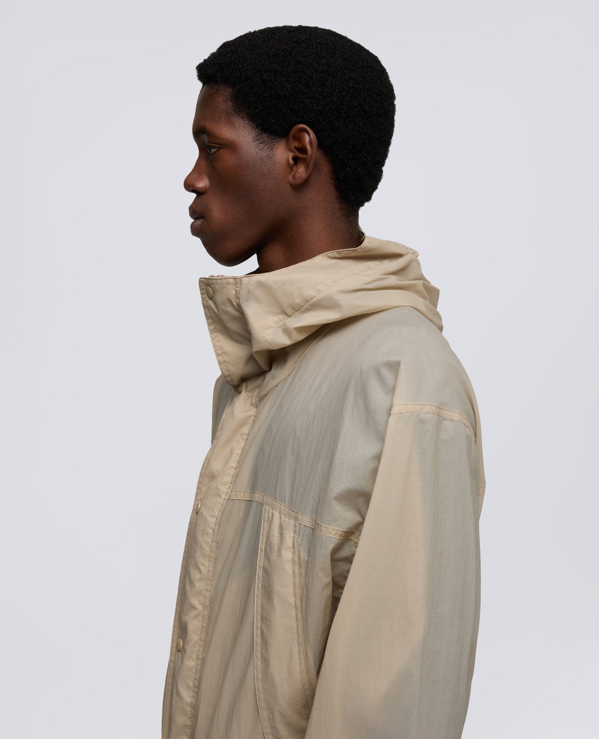 GIUBBOTTO PARKA SFODERATO REALIZZATO IN NYLON-SABBIA-SAND-ARENA-SAND-SABLE