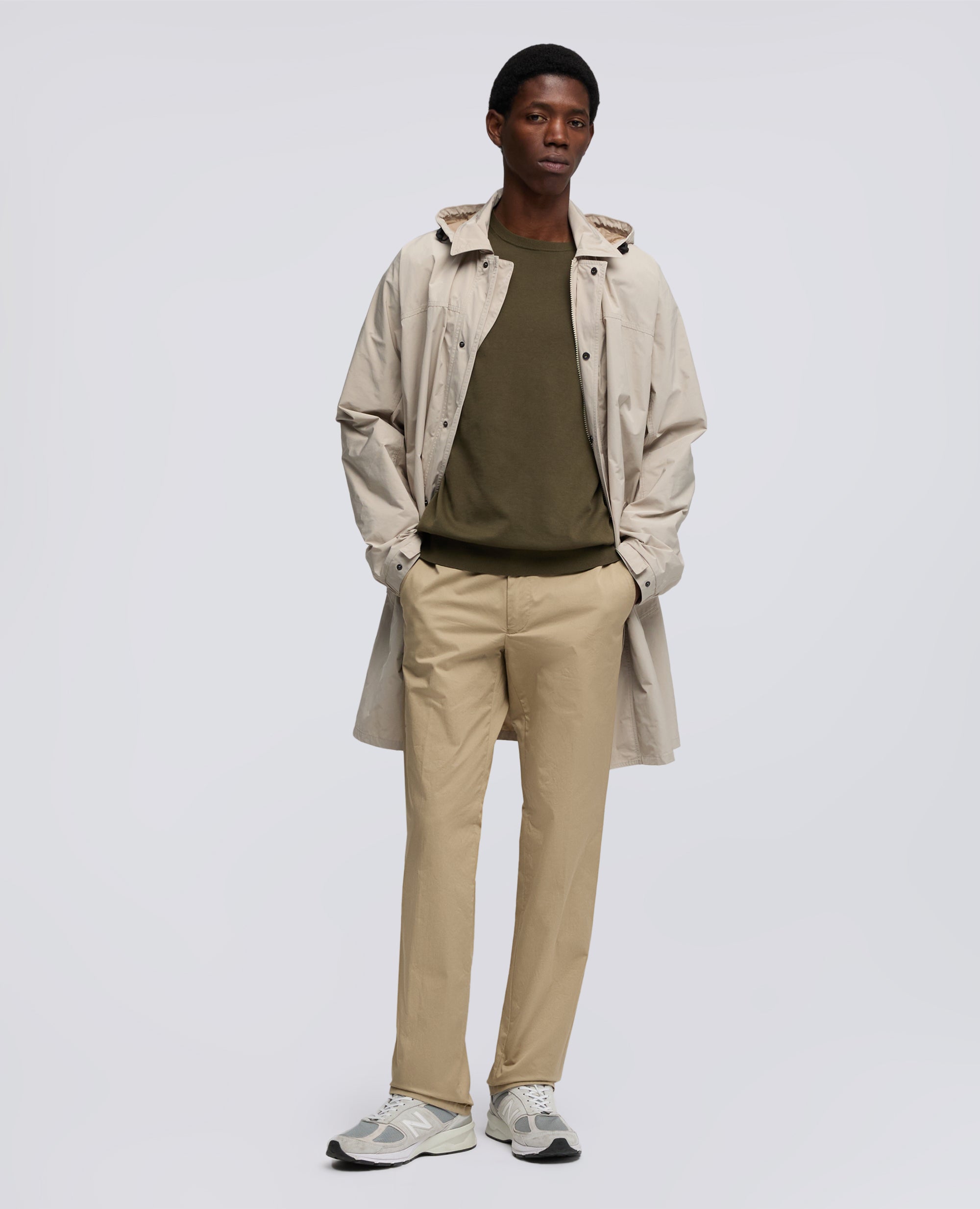 IMPERMEABILE REALIZZATO IN TAFFETAS DI POLIESTERE-BEIGE-BEIGE-BEIS-BEIGE-BEIGE