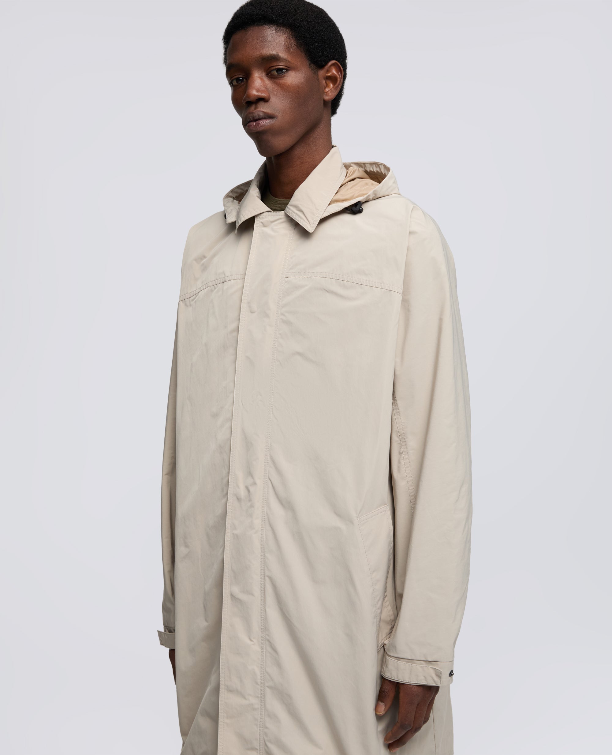 IMPERMEABILE REALIZZATO IN TAFFETAS DI POLIESTERE-BEIGE-BEIGE-BEIS-BEIGE-BEIGE