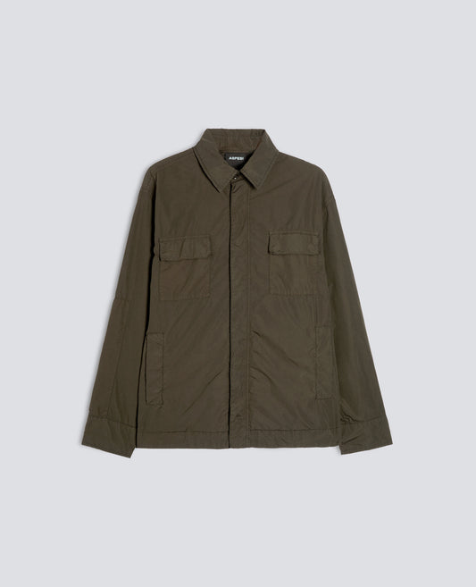 CAMICIA SFODERATA IN POLY-NYLON COMPATTO-MILITARE-MILITARY-MILITAR-MILITAR-MILITAIRE