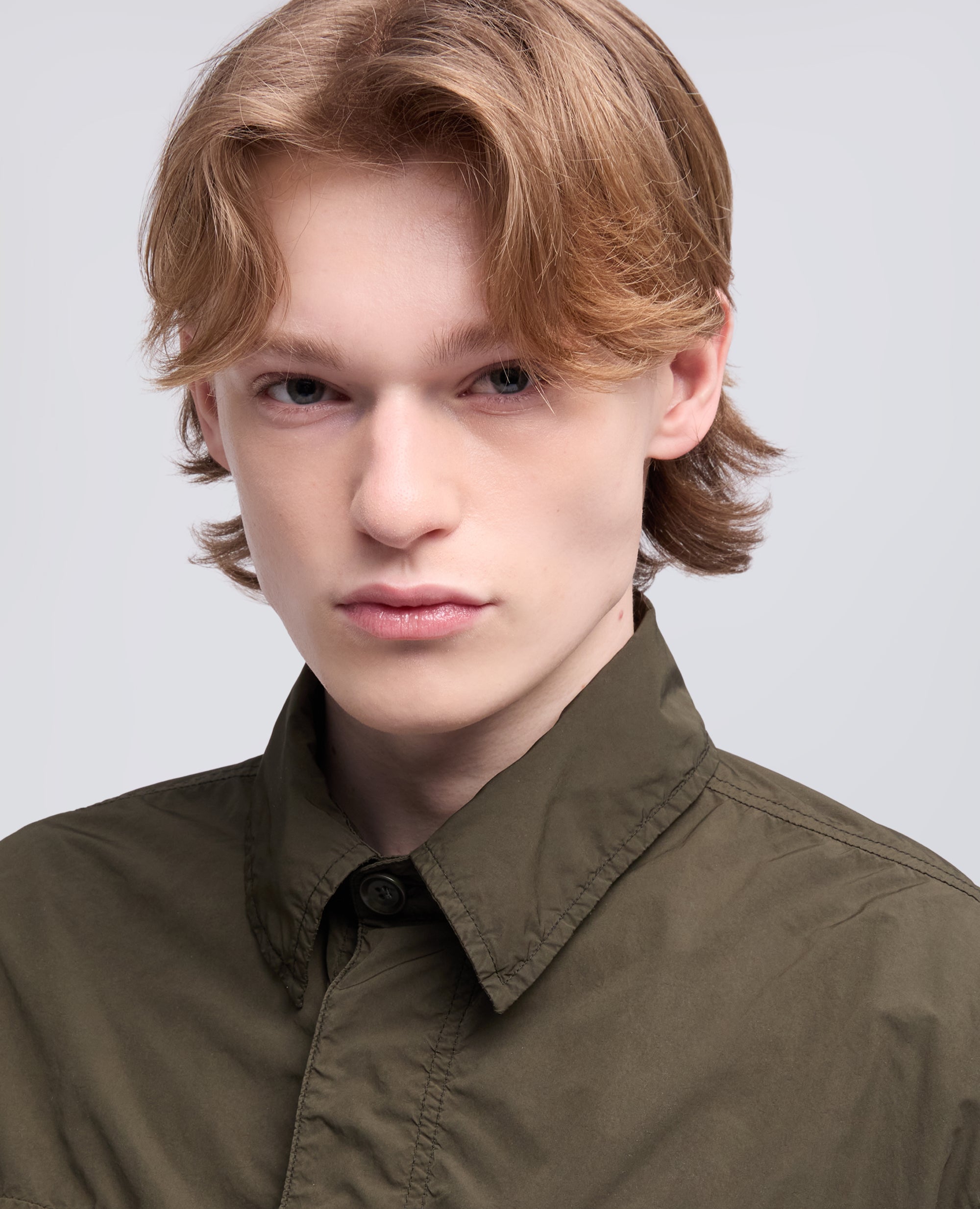 CAMICIA SFODERATA IN POLY-NYLON COMPATTO-MILITARE-MILITARY-MILITAR-MILITAR-MILITAIRE