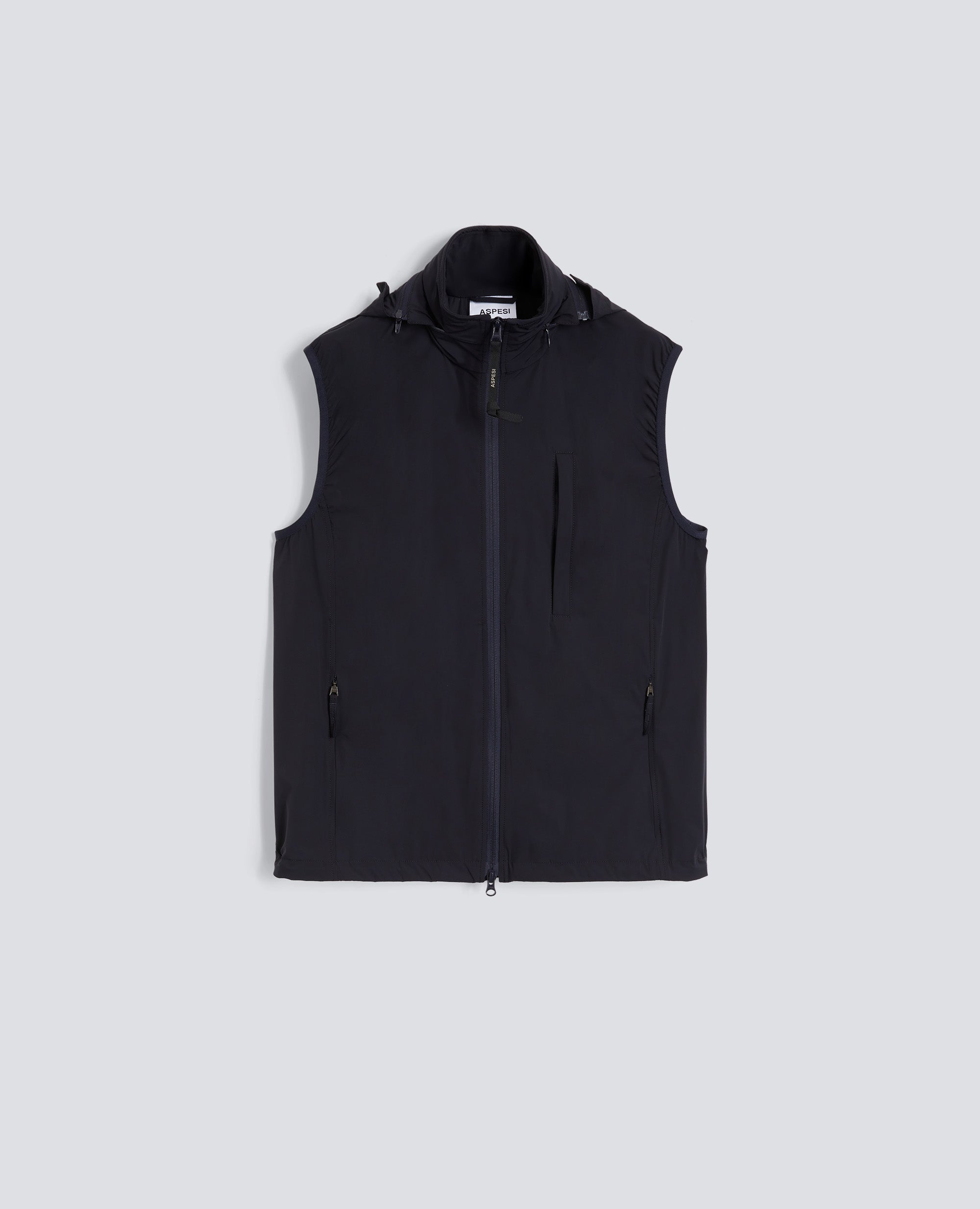 GILET SFODERATO IN NYLON STRETCH-NAVY-NAVY-AZUL MARINO-NAVY-NAVY