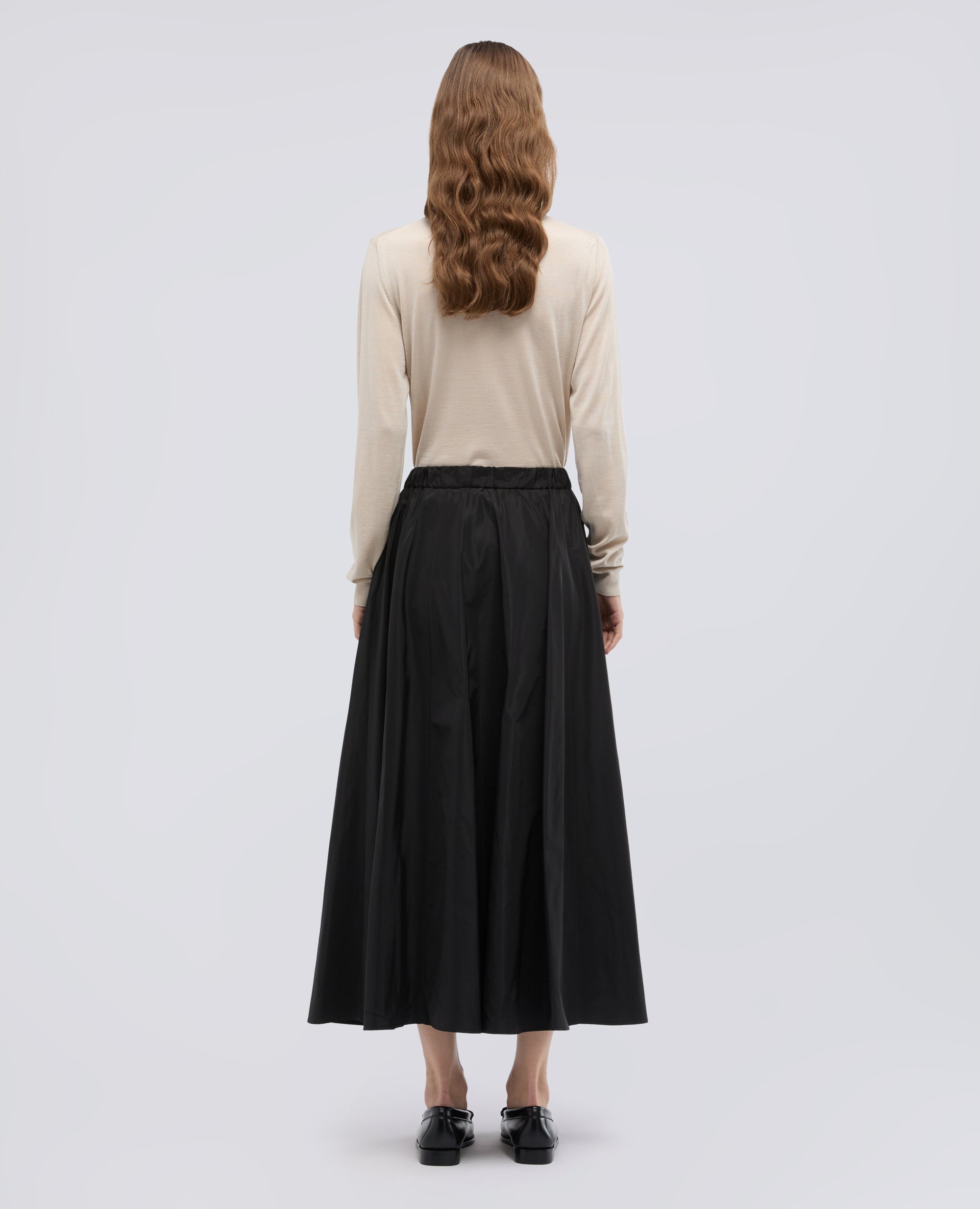 GONNA IN POLIESTERE TECNICO-NERO-BLACK-NEGRO-SCHWARZ-NOIR