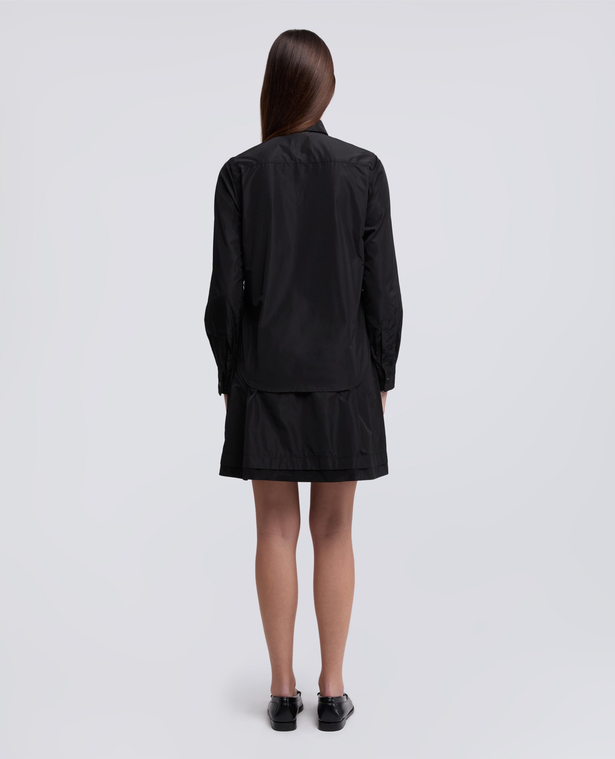 GIACCA CAMICIA SFODERATA IN POLIESTERE TECNICO-NERO-BLACK-NEGRO-SCHWARZ-NOIR