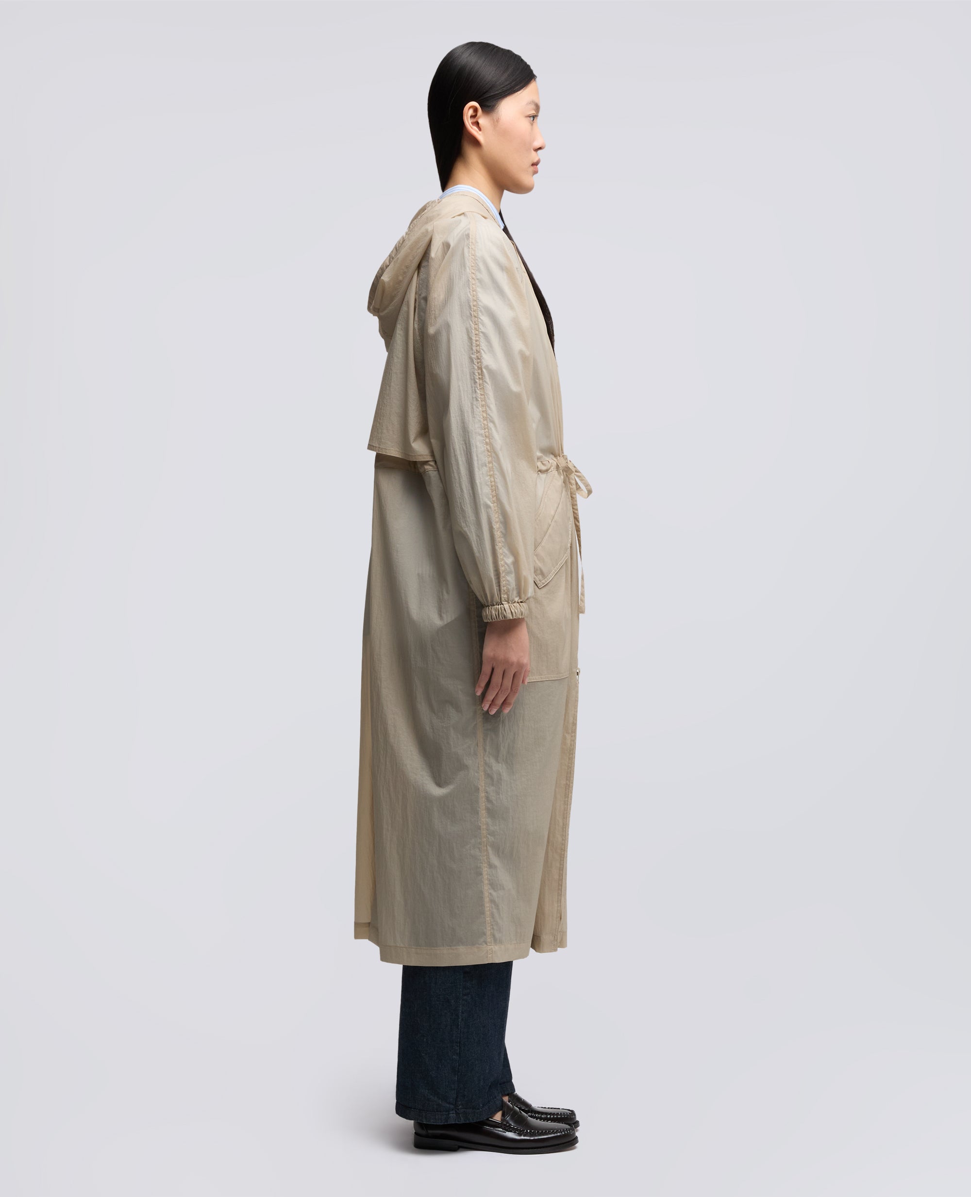 PARKA SFODERATO IN NYLON-SABBIA-SAND-ARENA-SAND-SABLE