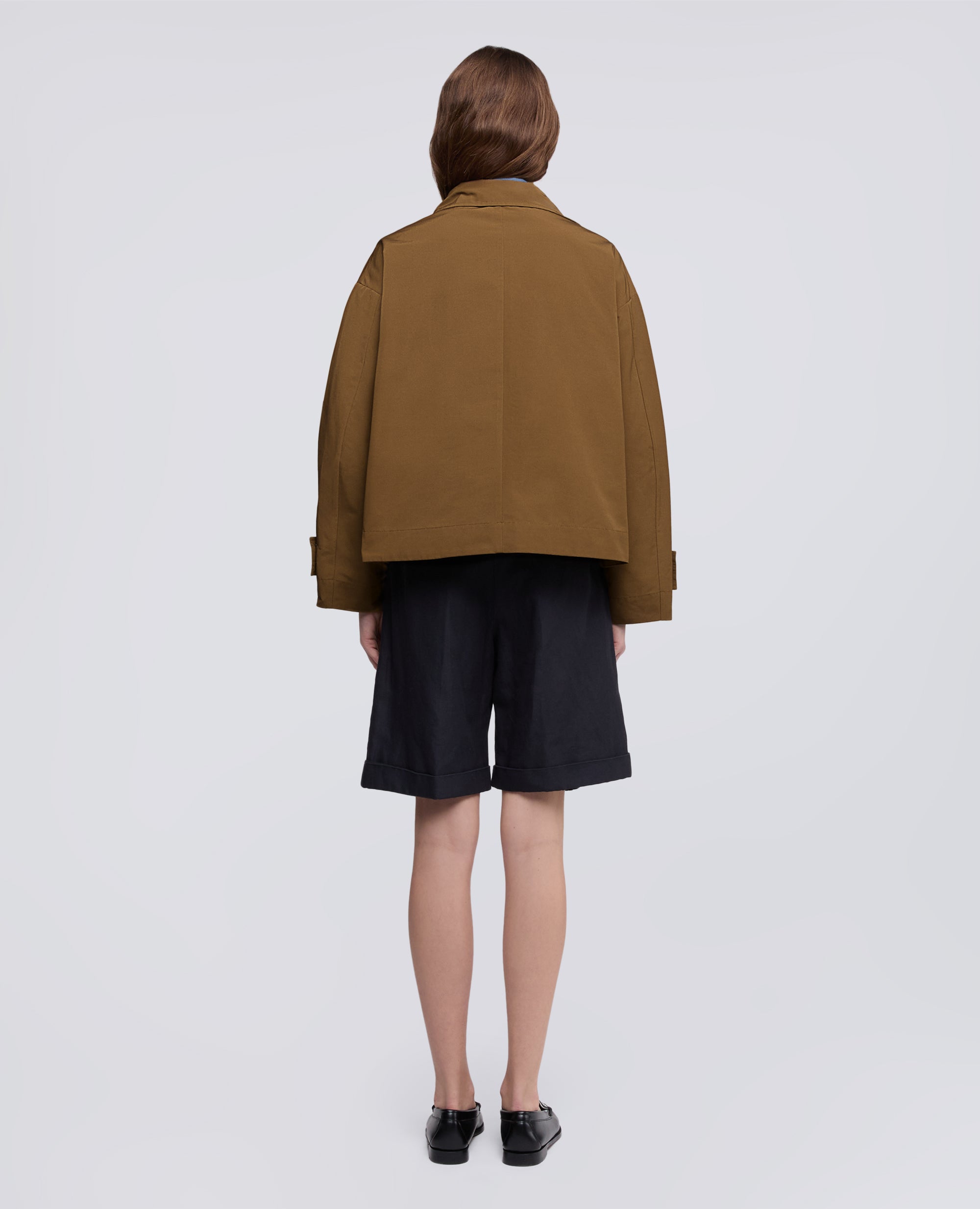 GIUBBOTTO SFODERATO IN TELA DI COTONE-TABACCO-TOBACCO-TABACO-TABAK-TABAC