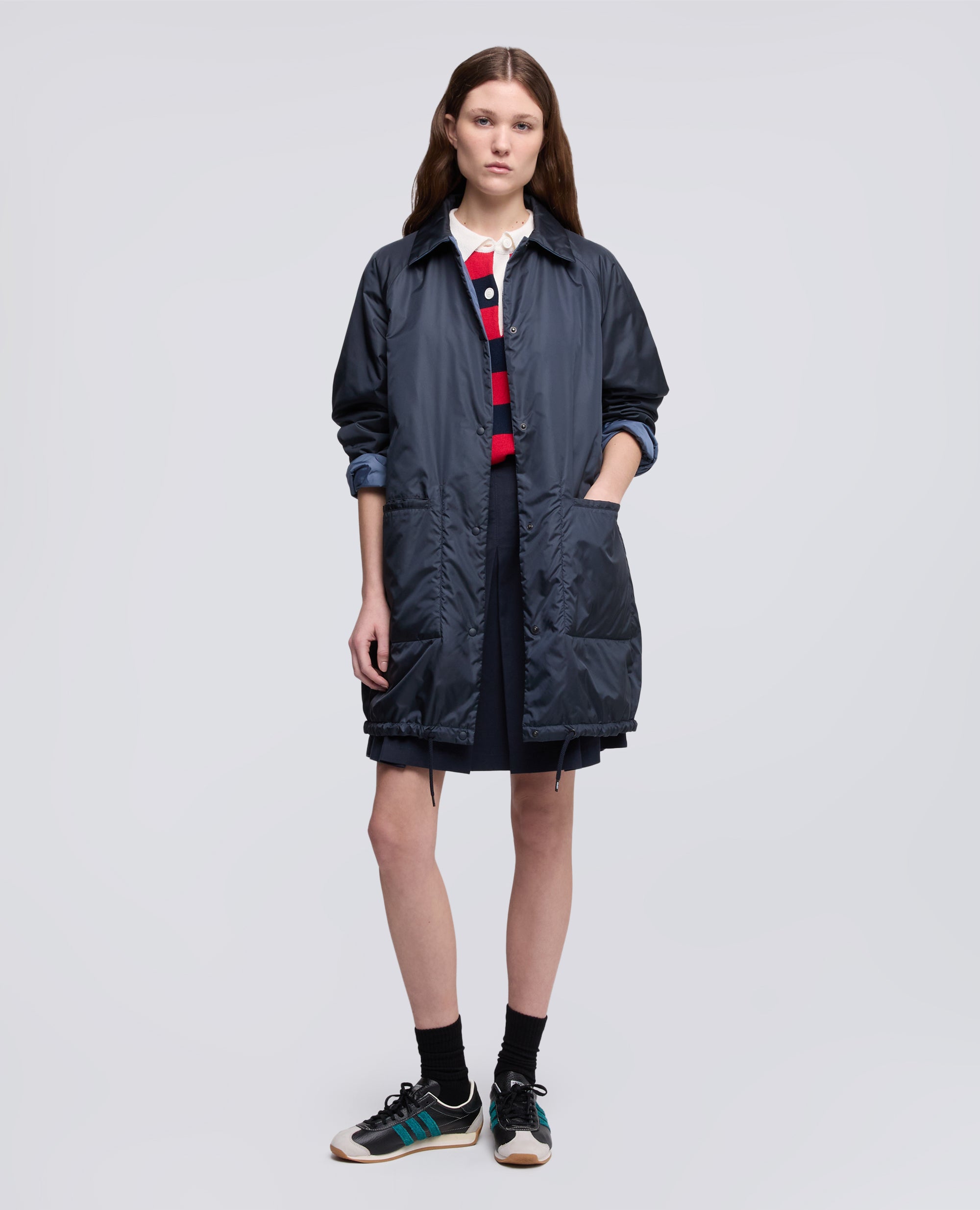 CAPPOTTO REVERSIBILE BICOLORE IN NYLON-NAVY+AVIO-NAVY+AVIO-NAVY+AVIO-NAVY+AVIO-NAVY+AVIO