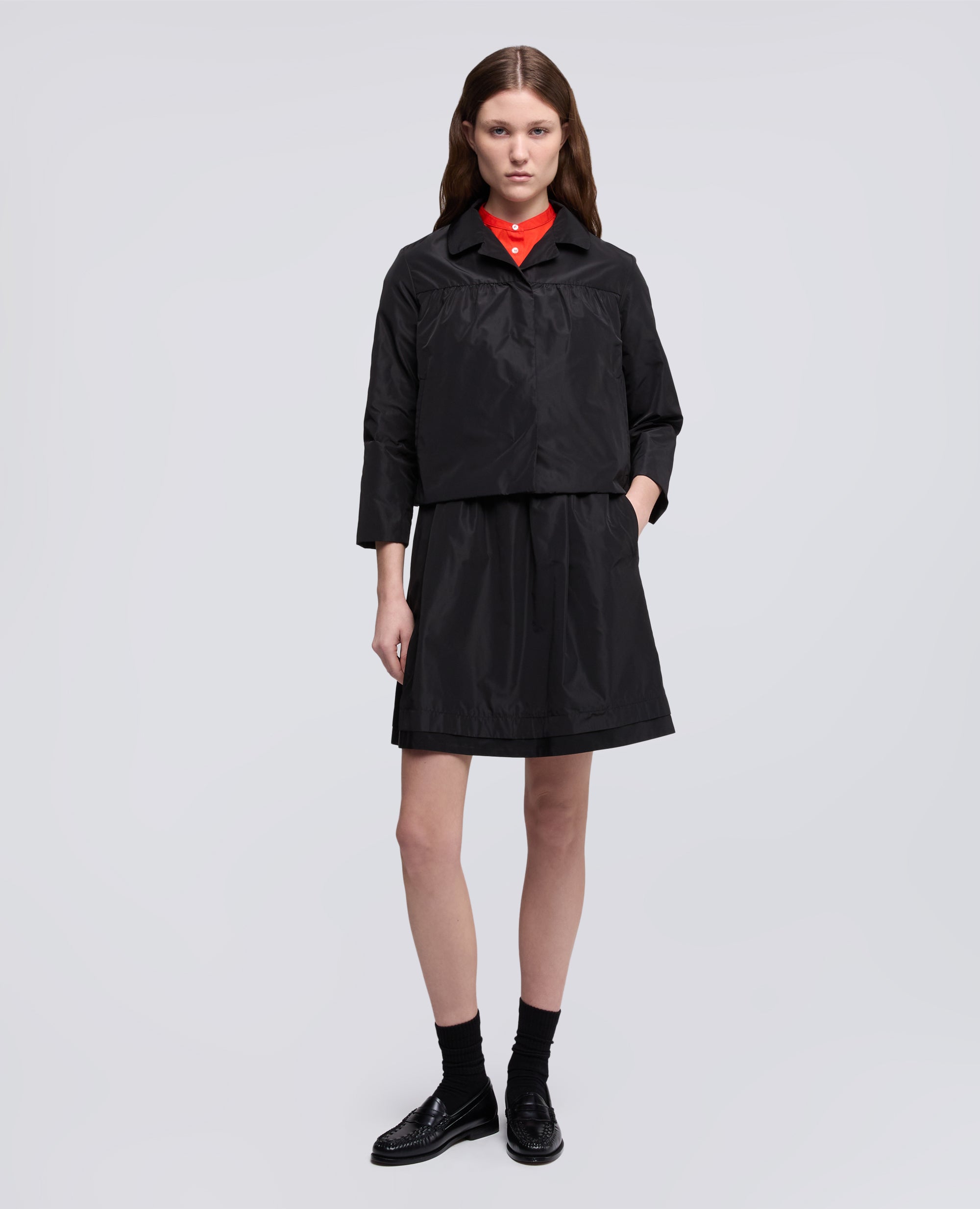 GIACCA IN POLIESTERE TECNICO FODERATA IN NYLON-NERO-BLACK-NEGRO-SCHWARZ-NOIR