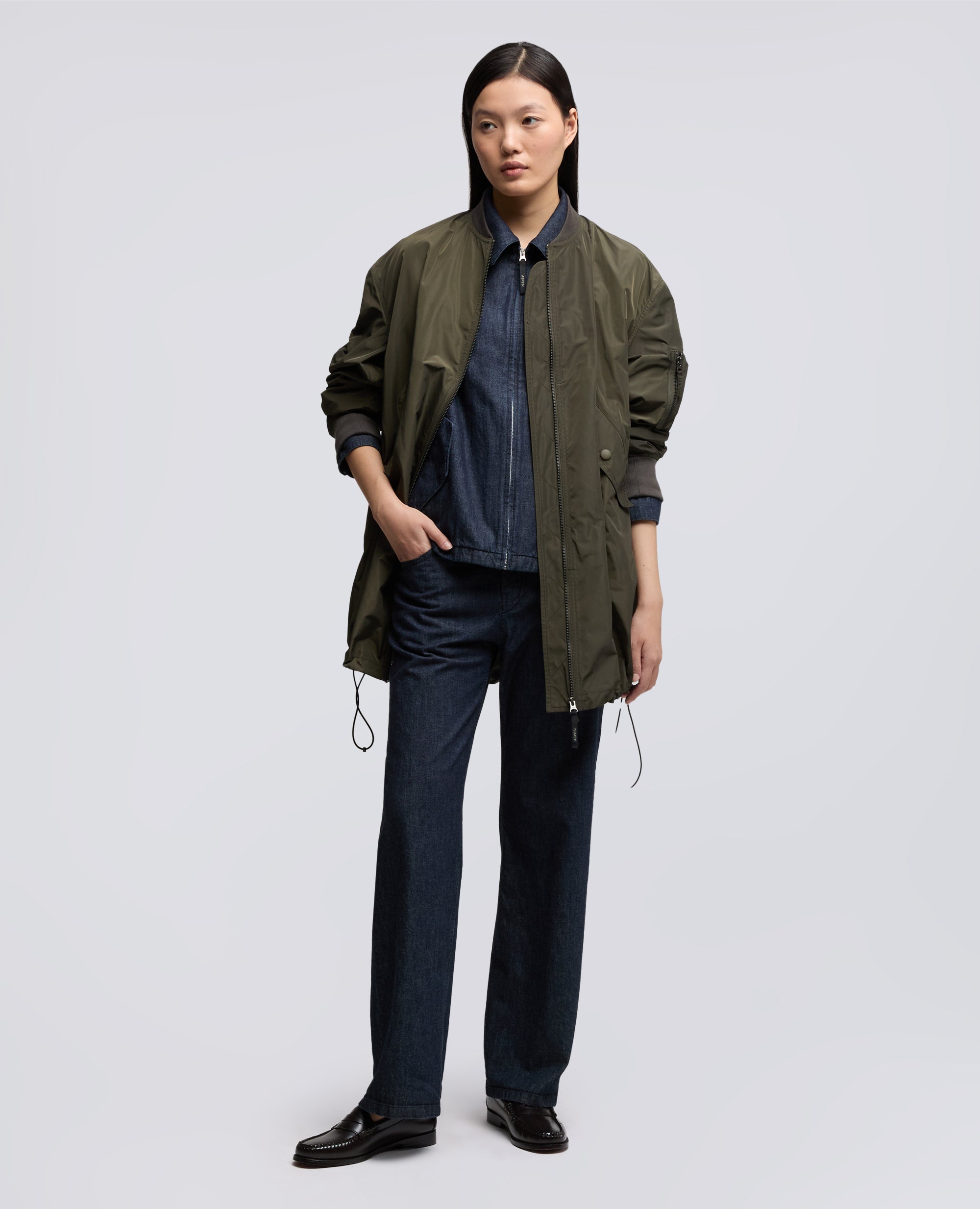 GIUBBOTTO/BOMBER IN POLIESTERE TECNICO-MILITARE-MILITARY-MILITAR-MILITAR-MILITAIRE