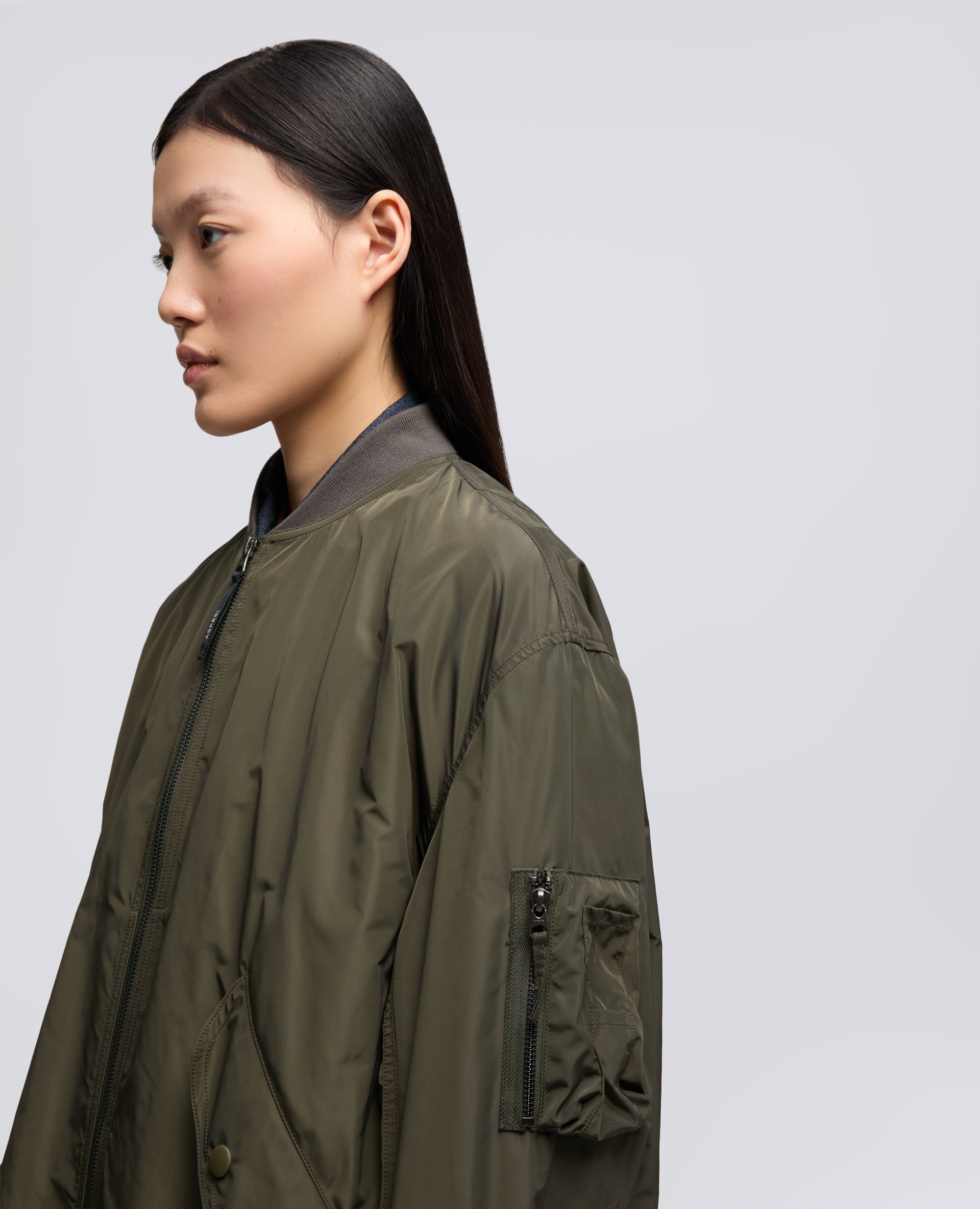 GIUBBOTTO/BOMBER IN POLIESTERE TECNICO-MILITARE-MILITARY-MILITAR-MILITAR-MILITAIRE