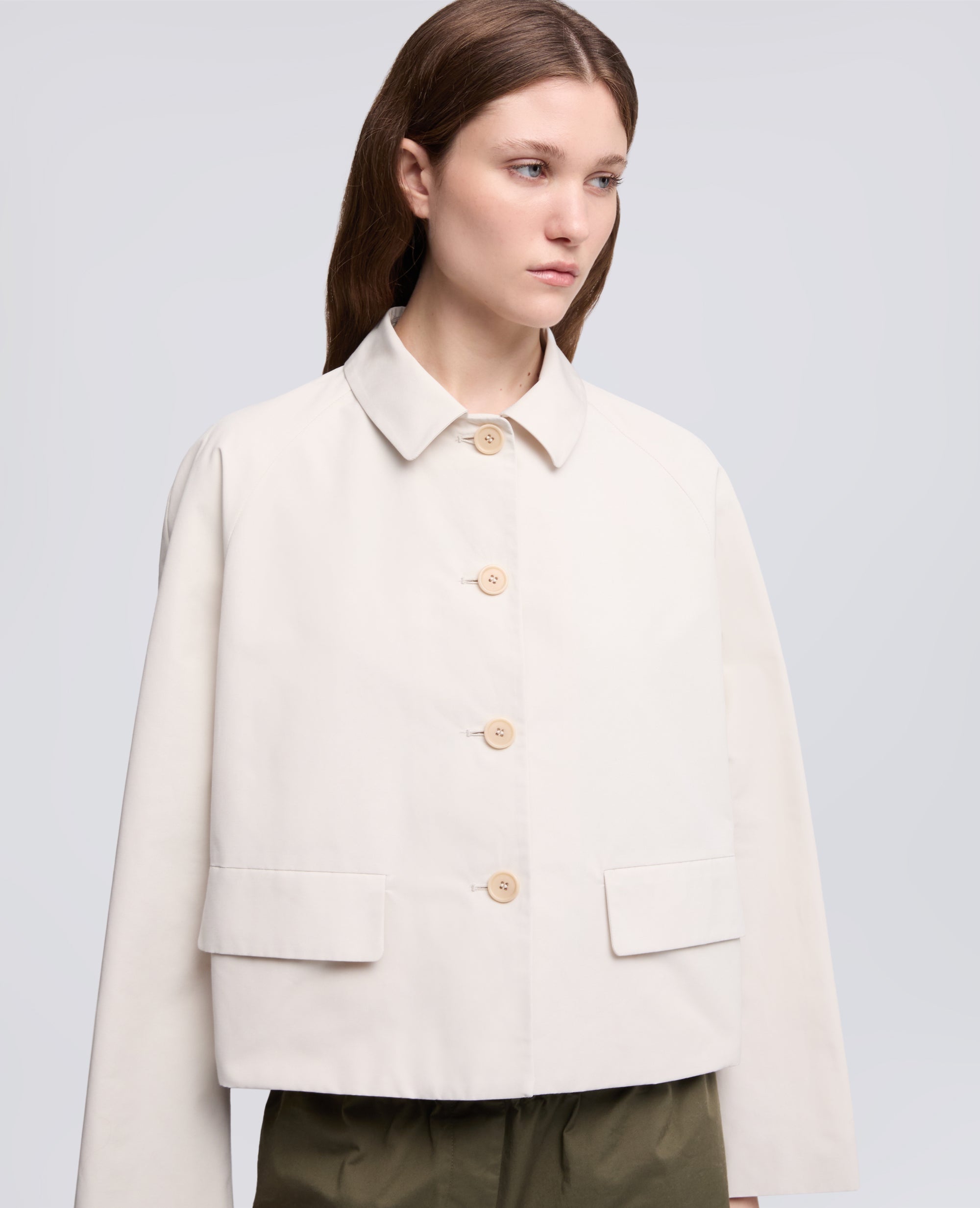 GIACCA FODERATA REALIZZATA IN TELA DI COTONE POLIESTERE-GHIACCIO-ICE-HIELO-EIS-GLACE