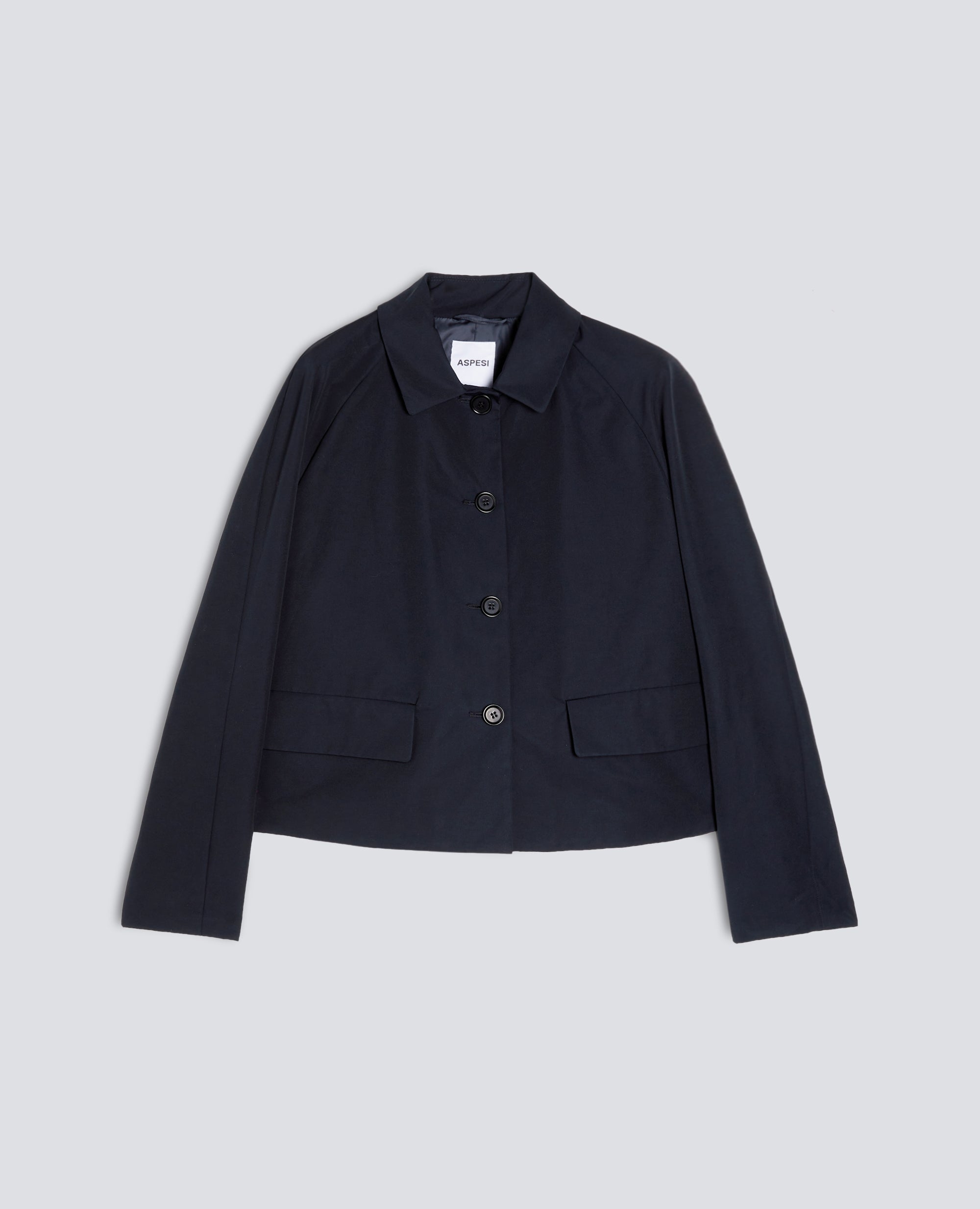 GIACCA FODERATA REALIZZATA IN TELA DI COTONE POLIESTERE-NAVY-NAVY-AZUL MARINO-NAVY-NAVY