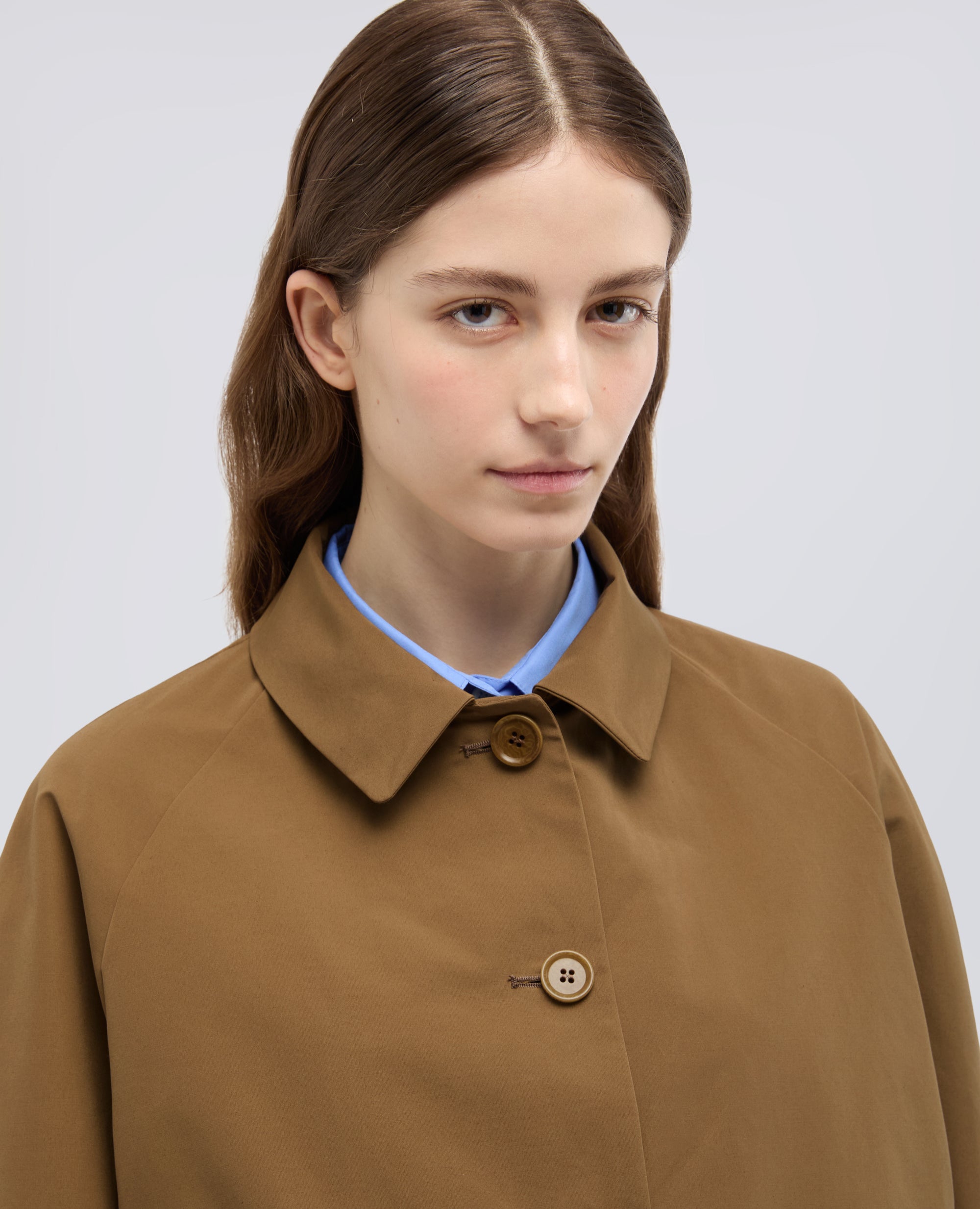 GIACCA FODERATA REALIZZATA IN TELA DI COTONE POLIESTERE-TABACCO-TOBACCO-TABACO-TABAK-TABAC