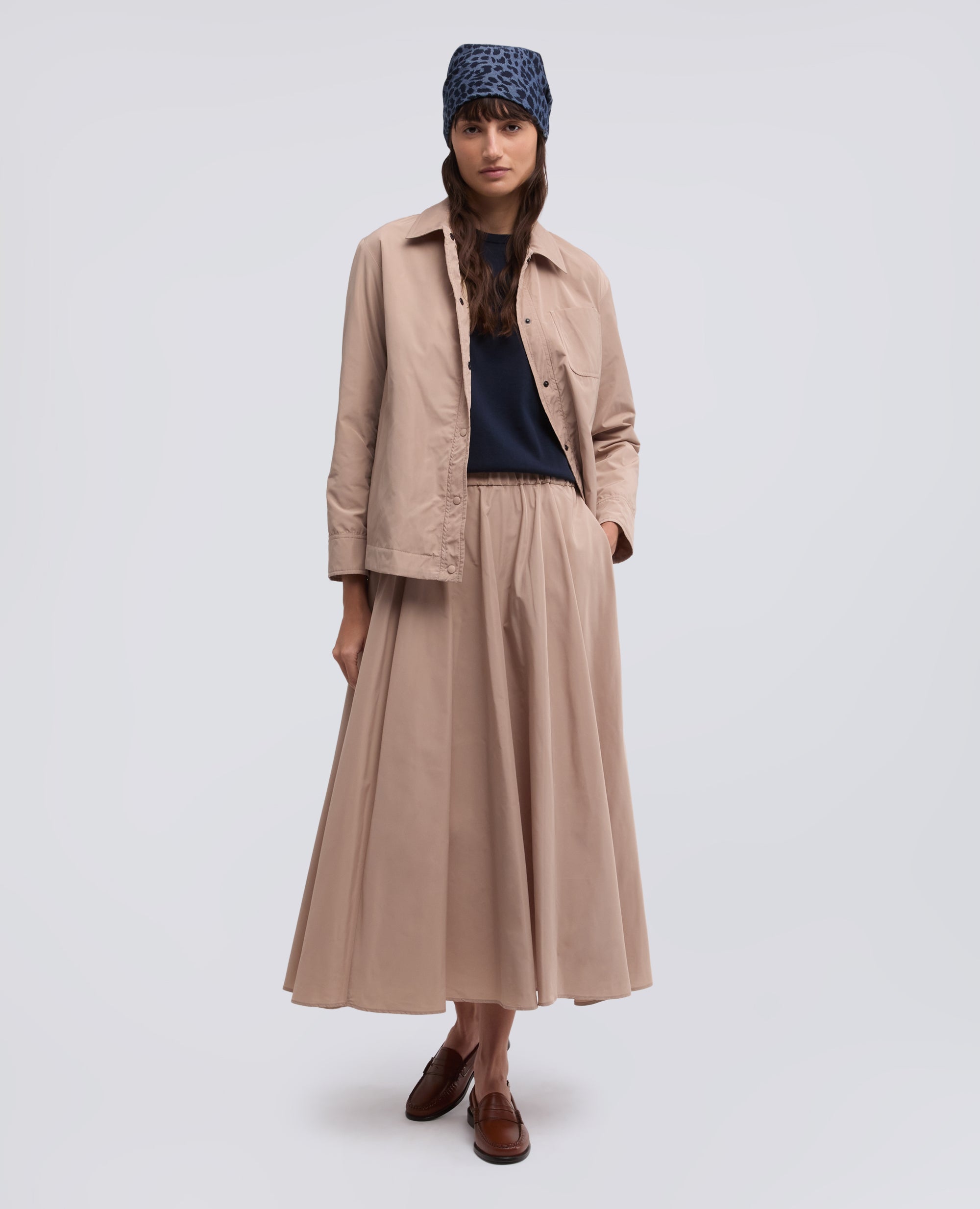 GIACCA IN POLIESTERE TECNICO-BEIGE-BEIGE-BEIS-BEIGE-BEIGE