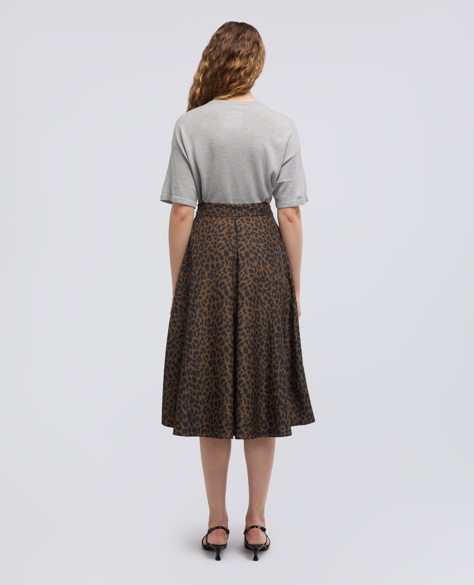 GONNA IN POLIESTERE STAMPATO-ANIMALIER-ANIMALIER-ANIMALIER-ANIMALIER-ANIMALIER