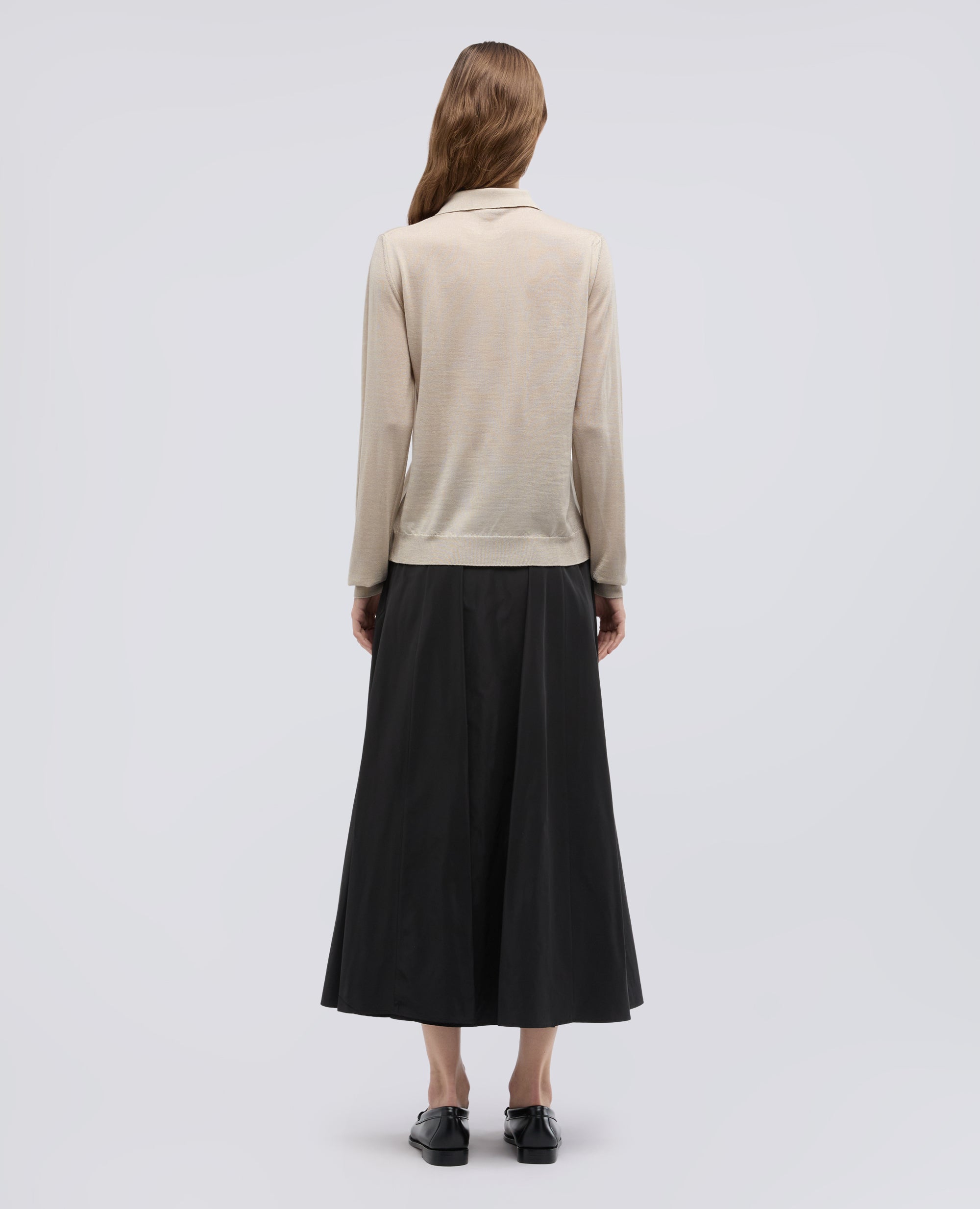 MAGLIA IN MISTO LANA E SETA-SABBIA-SAND-ARENA-SAND-SABLE