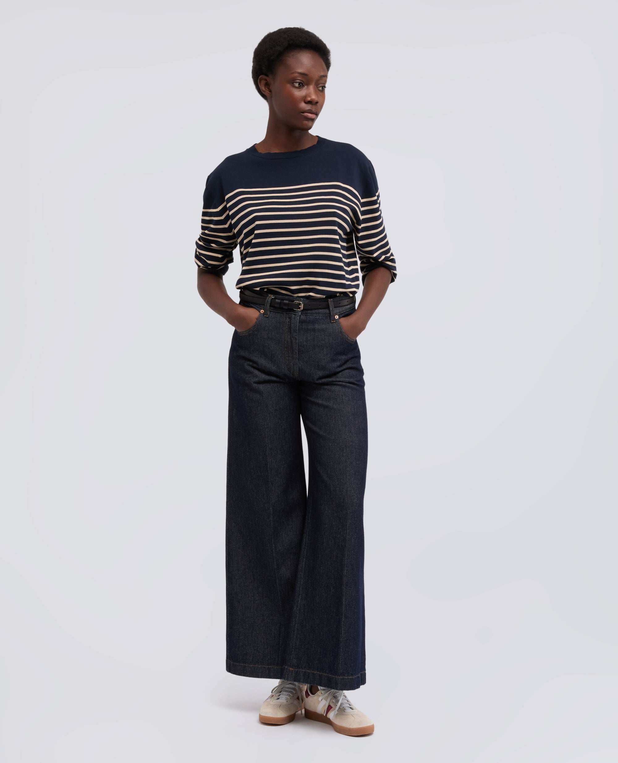 MAGLIA SCOLLO A BARCHETTA IN FILATO DI PURO COTONE RIGATO-RIGA SABBIA-RIGA SABBIA-RIGA SABBIA-RIGA SABBIA-RIGA SABBIA