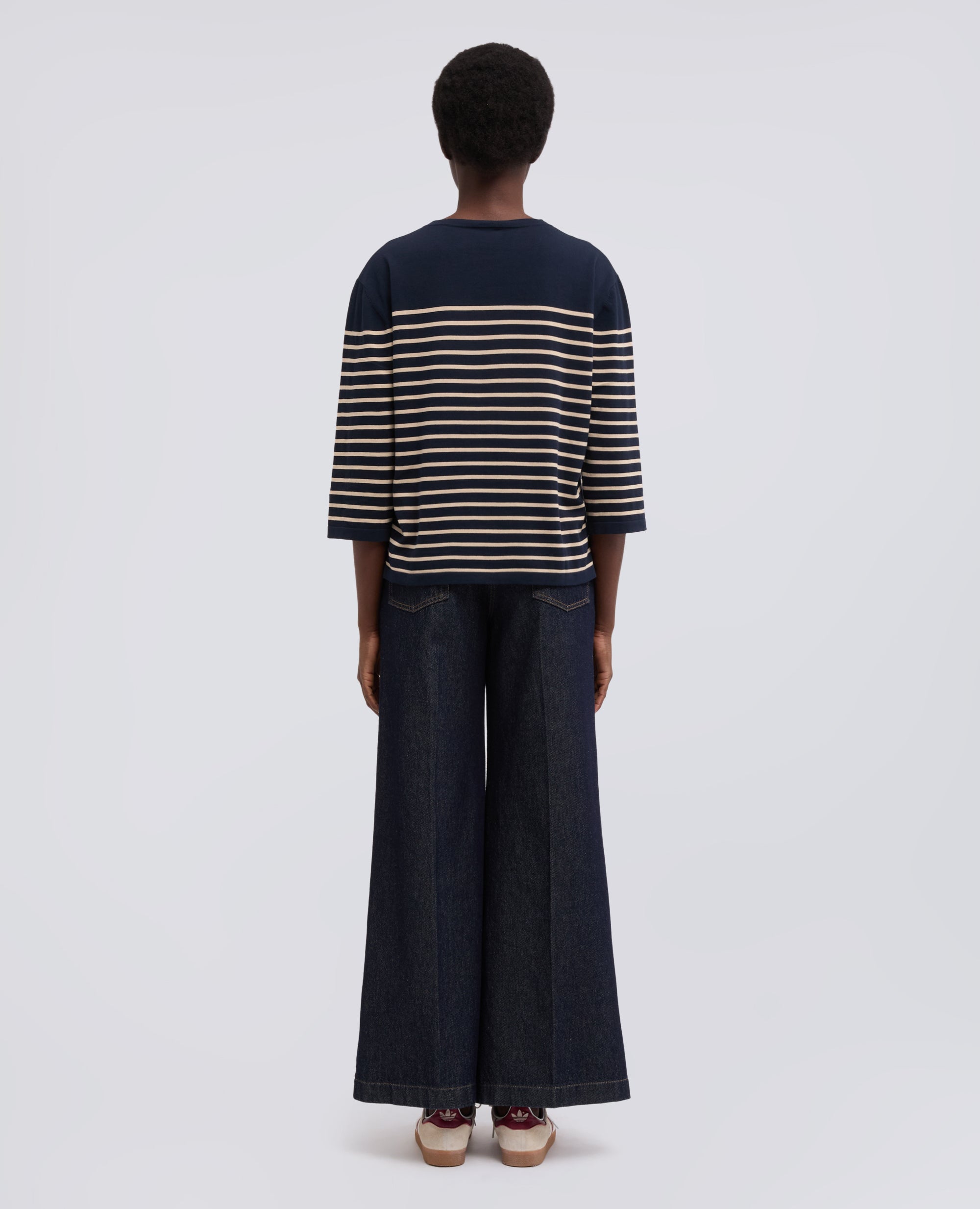 MAGLIA SCOLLO A BARCHETTA IN FILATO DI PURO COTONE RIGATO-RIGA SABBIA-RIGA SABBIA-RIGA SABBIA-RIGA SABBIA-RIGA SABBIA