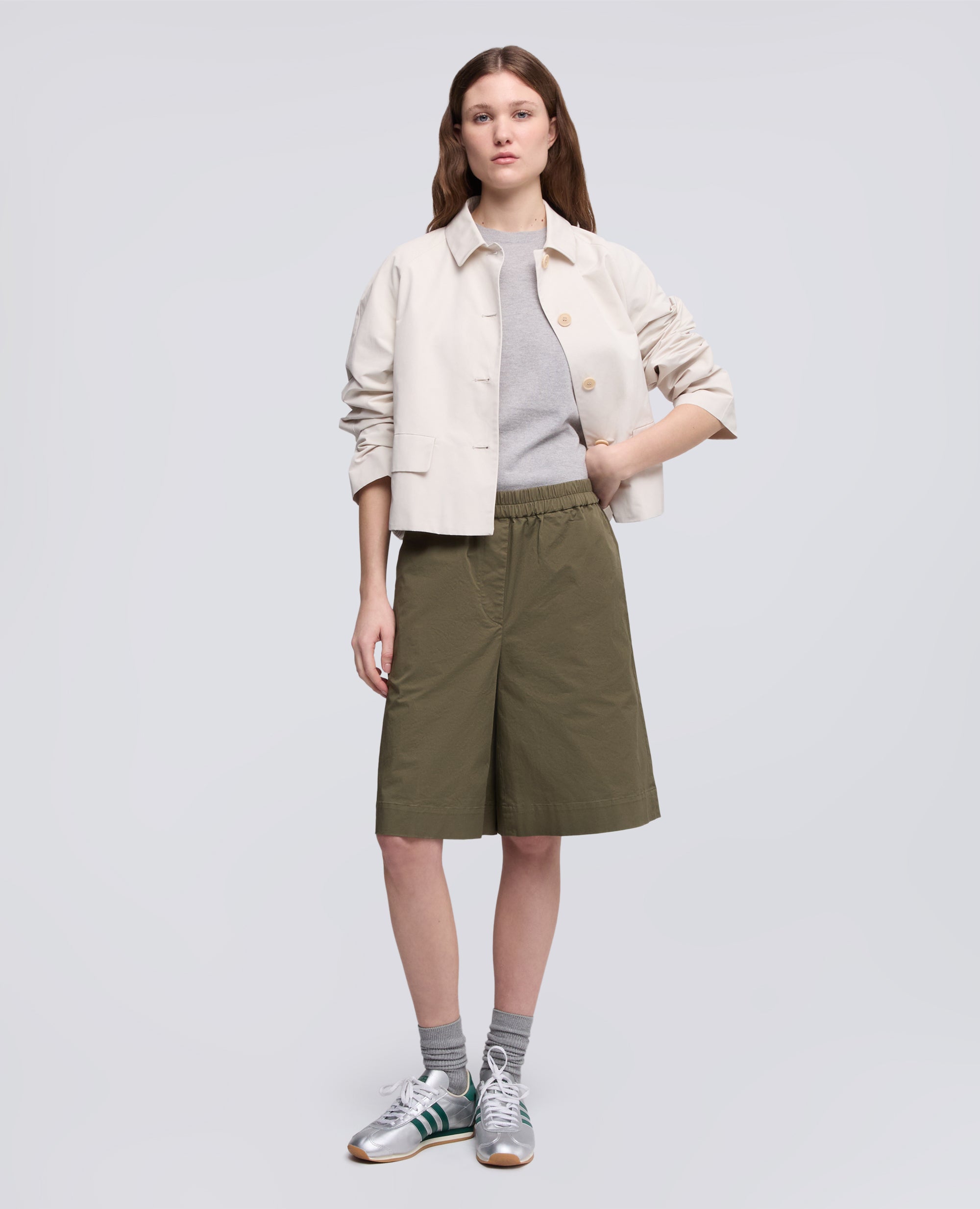 T-SHIRT DI MAGLIA IN MISTO SETA, COTONE E CASHMERE-GRIGIO-GREY-GRIS-GRAU-GRIS