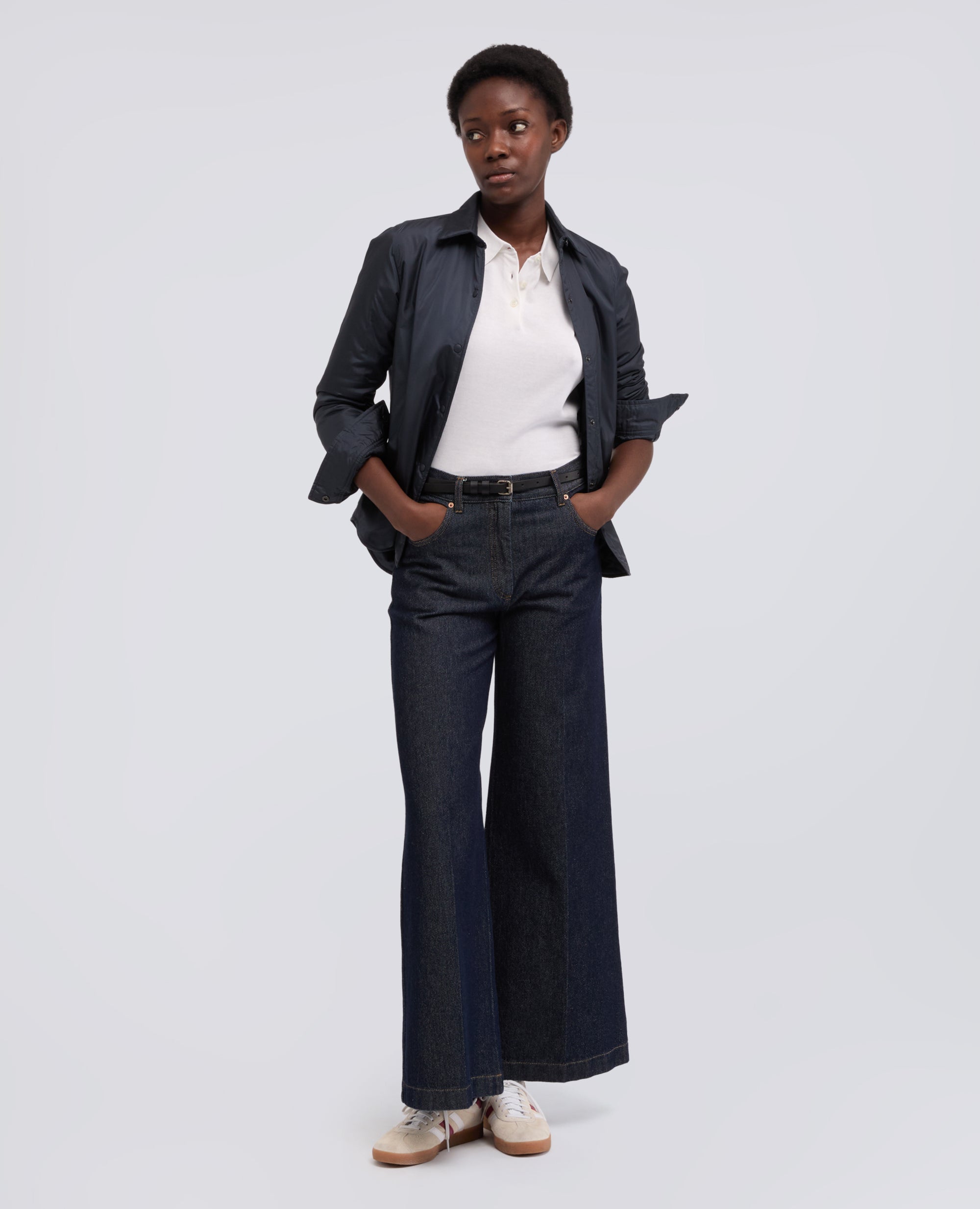 POLO IN MISTO COTONE, SETA E LINO-BIANCO-WHITE-BLANCO-WEISS-BLANC