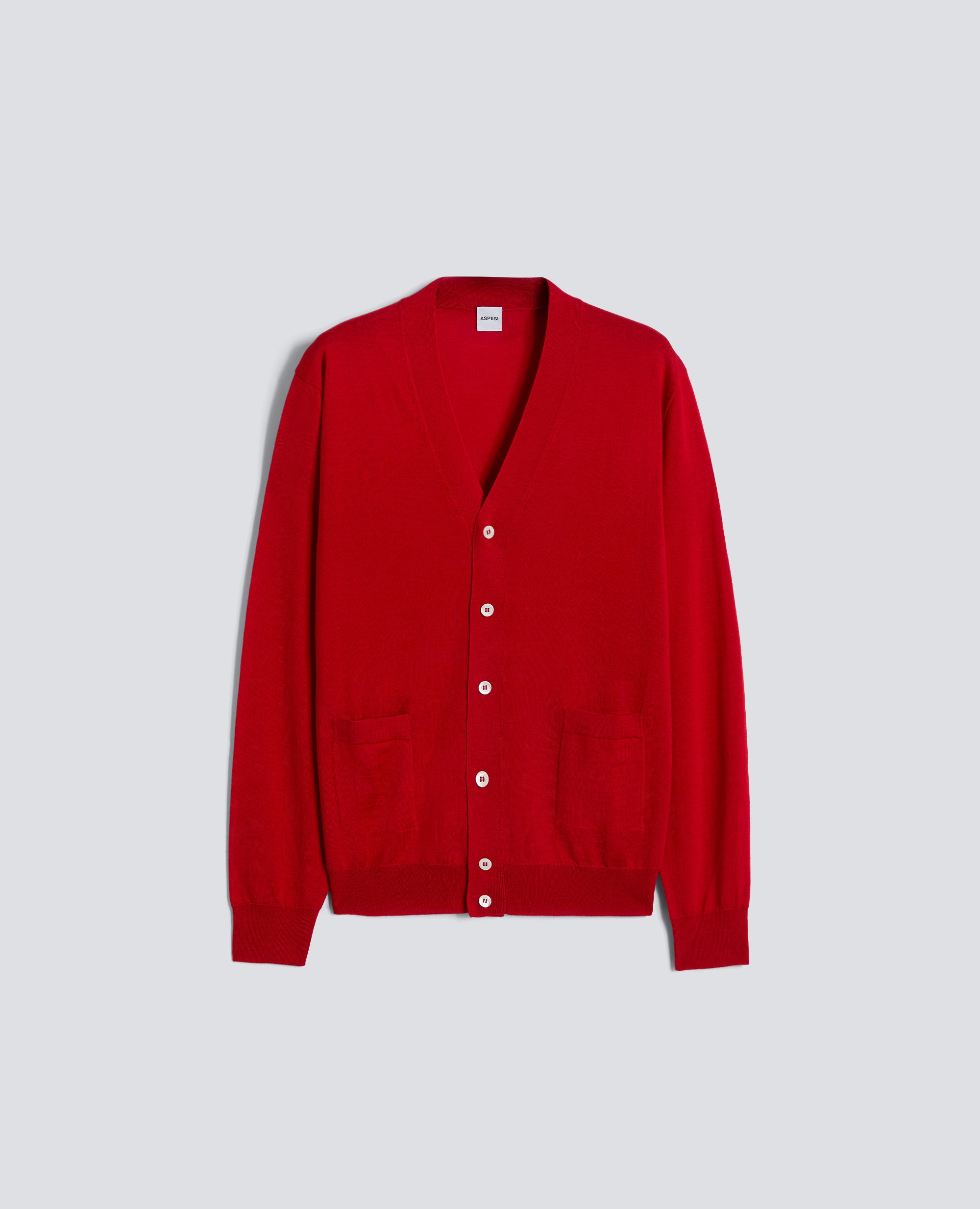 CARDIGAN IN LANA E SETA-ROSSO-RED-ROJO-ROT-ROUGE